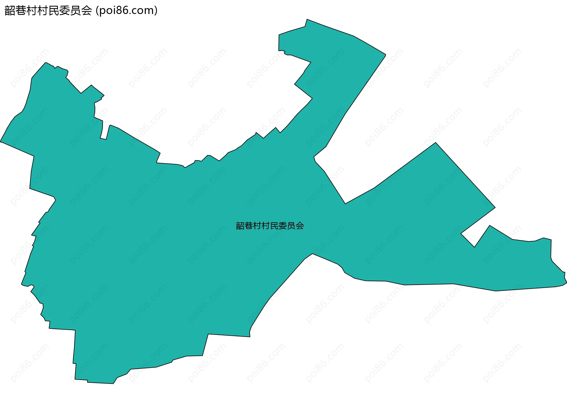 韶巷村村民委员会边界地图