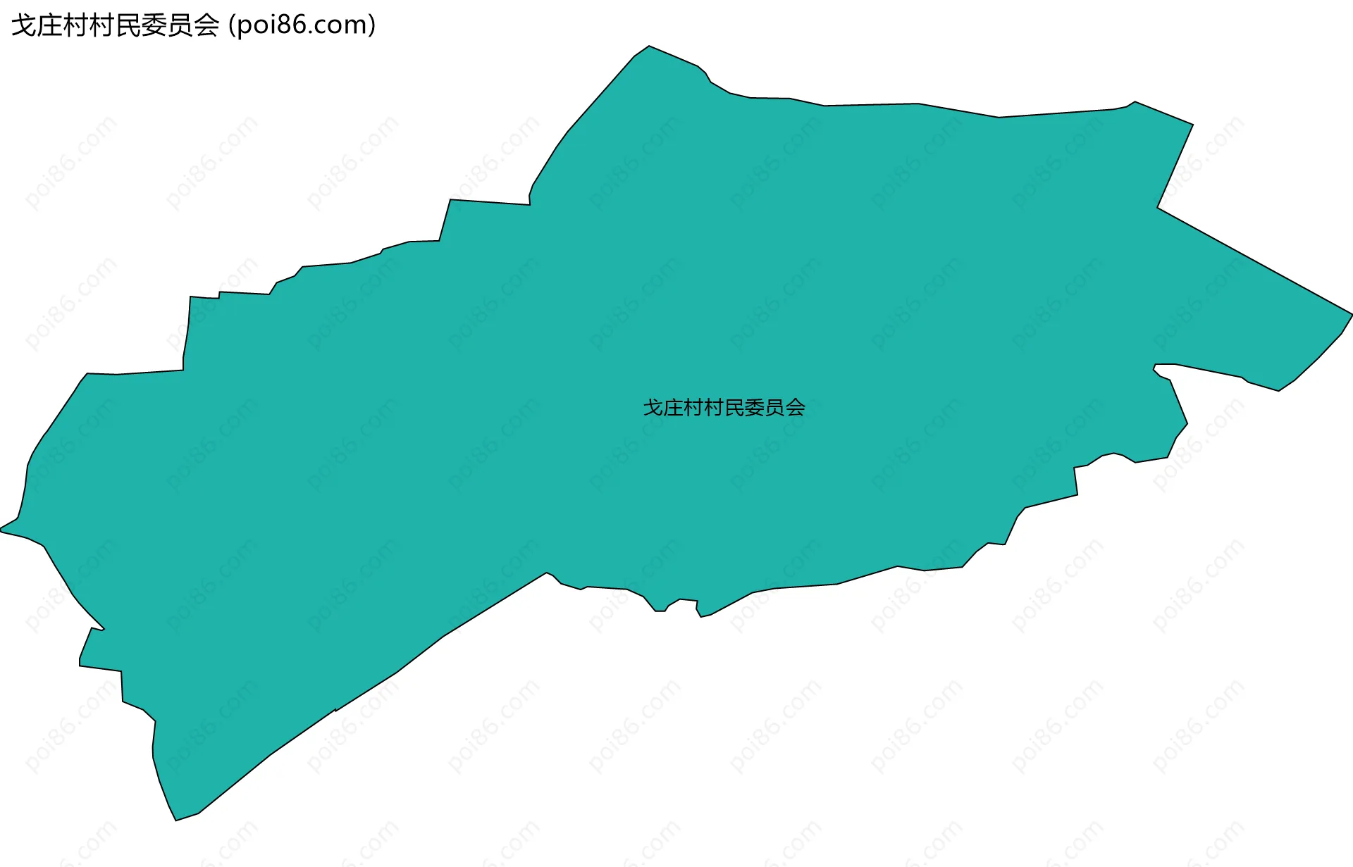 戈庄村村民委员会边界地图