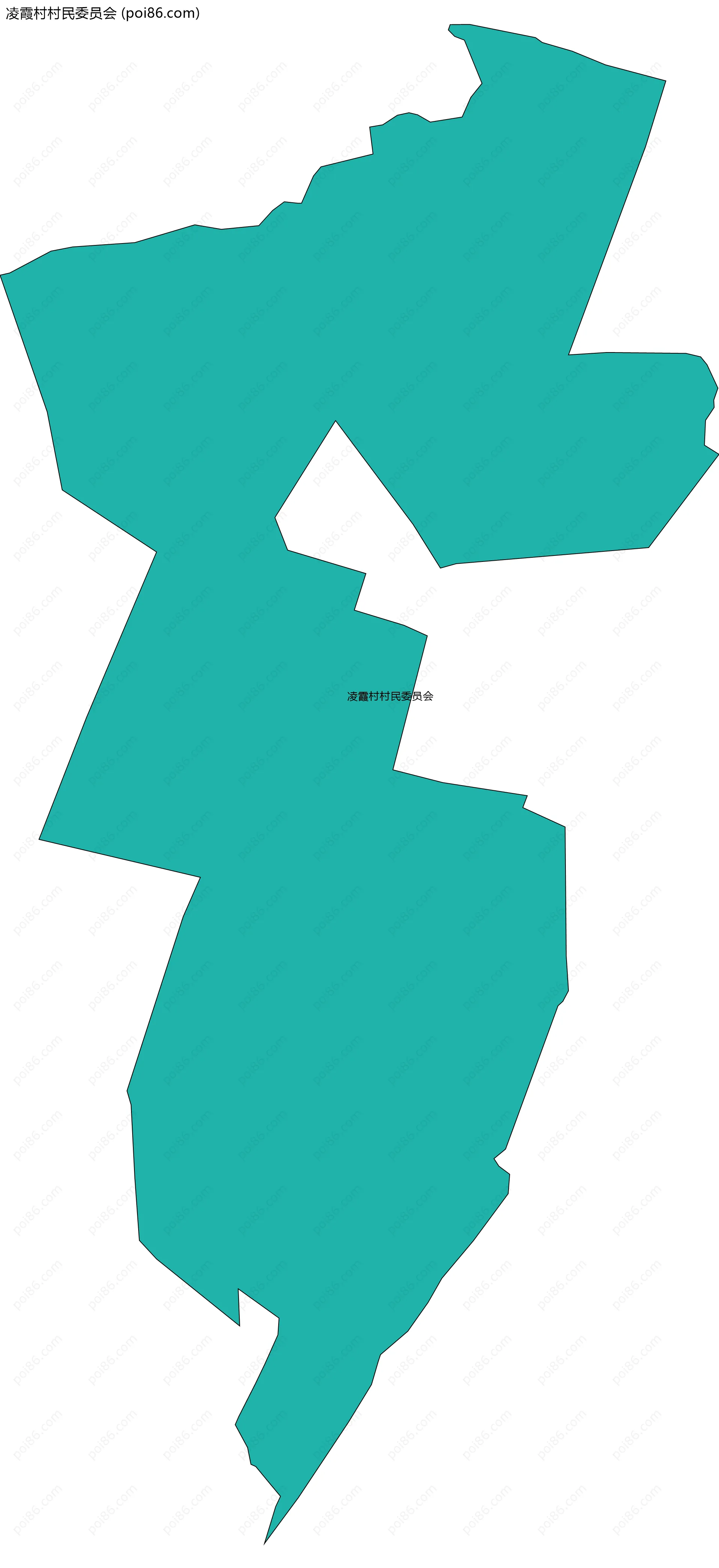 凌霞村村民委员会边界地图