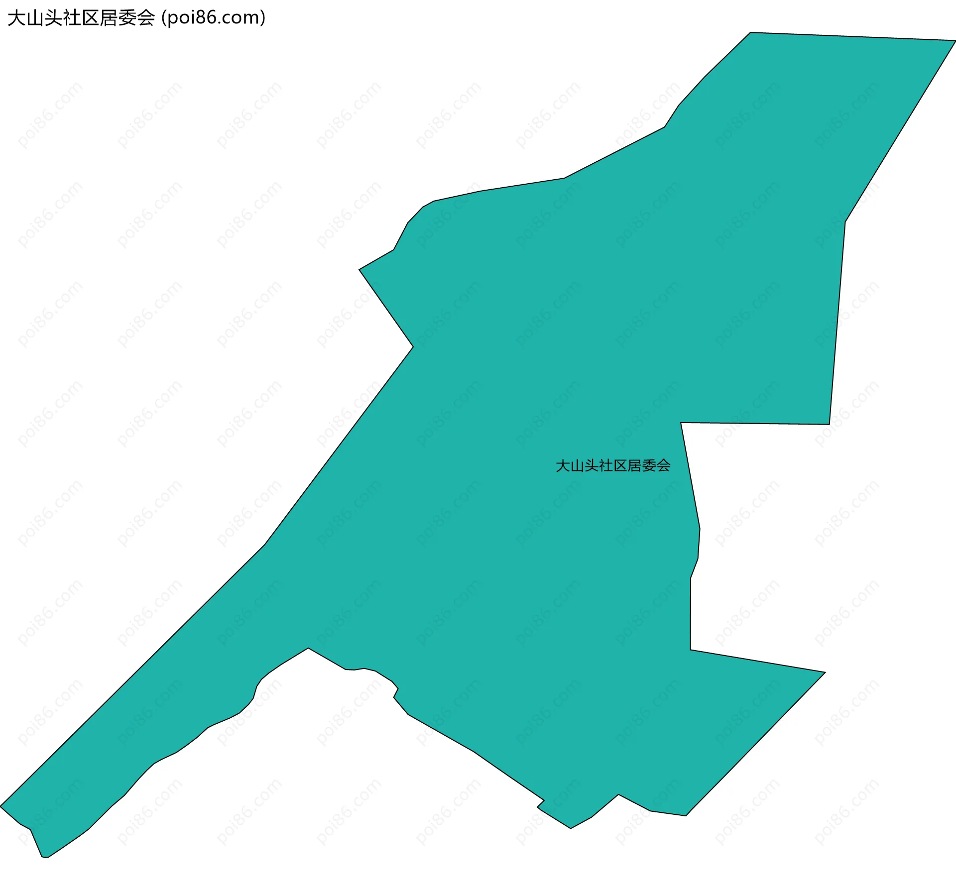 大山头社区居委会边界地图