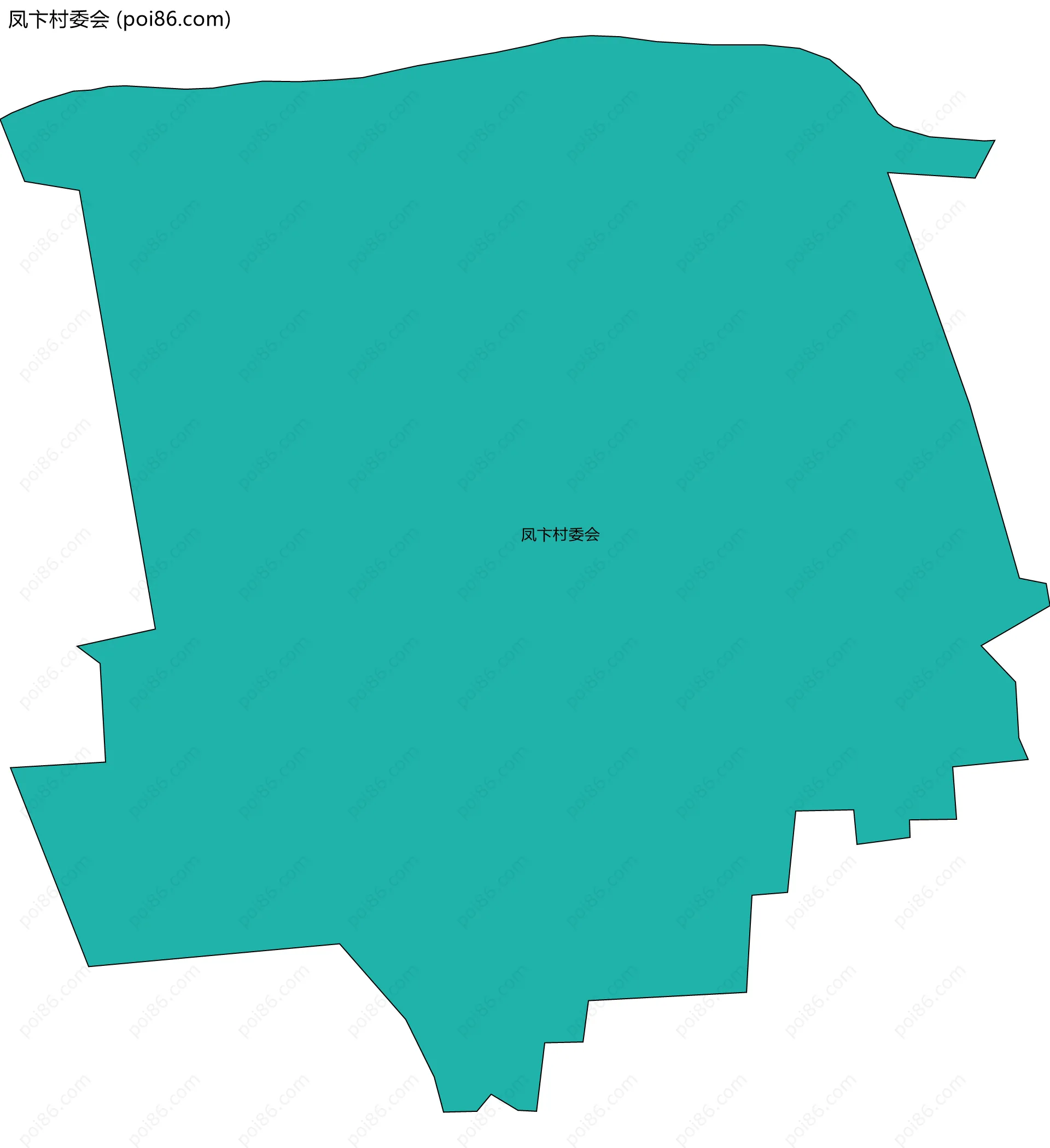 凤卞村委会边界地图