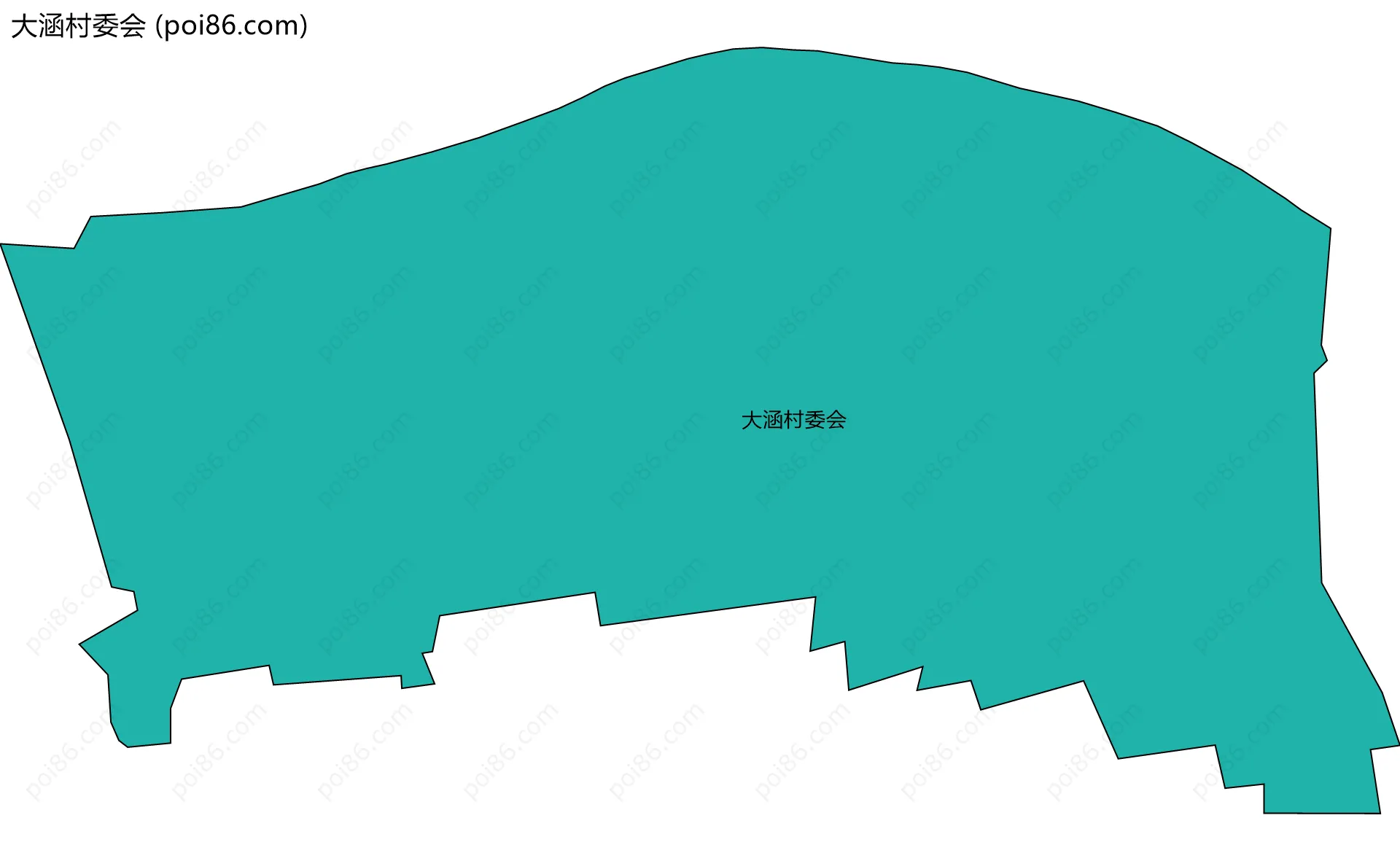 大涵村委会边界地图