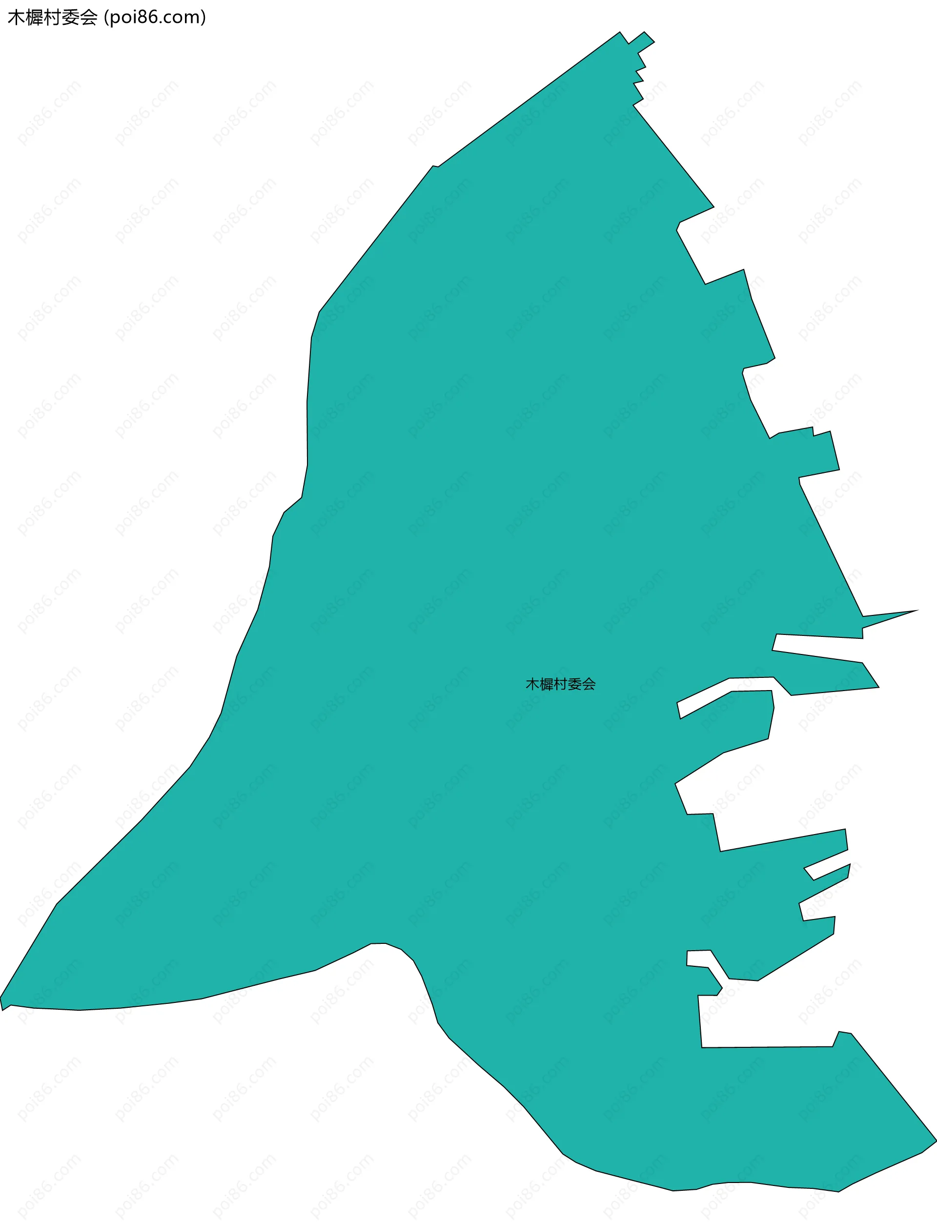 木樨村委会边界地图