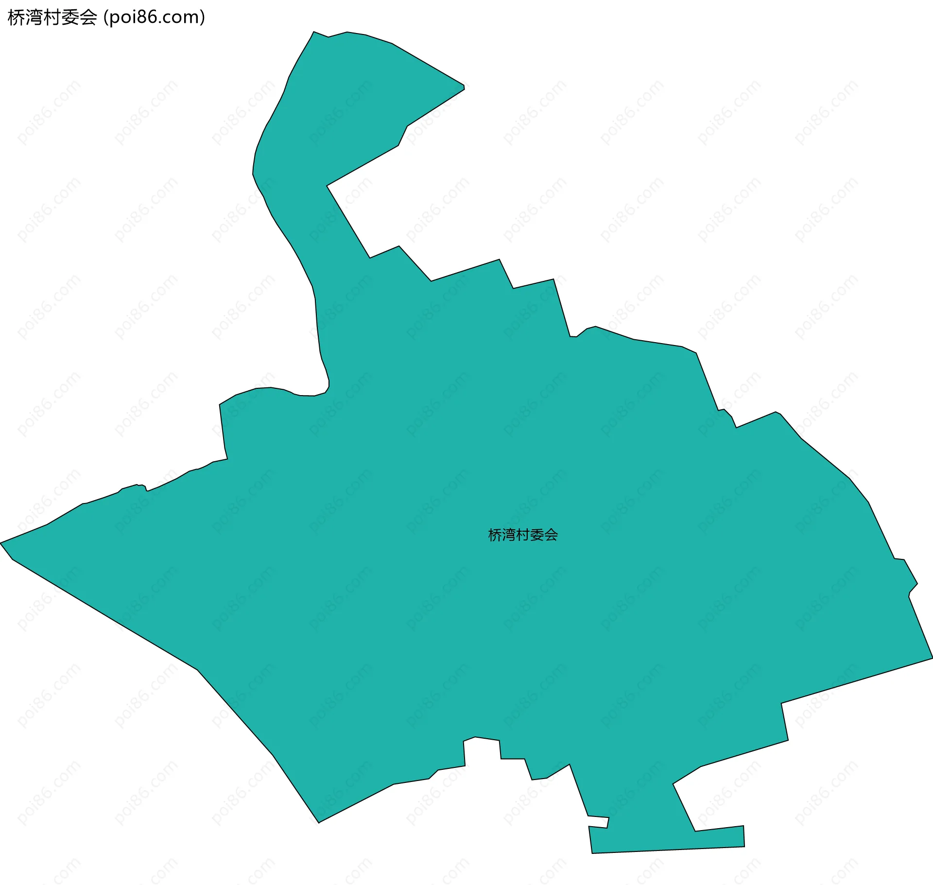 桥湾村委会边界地图