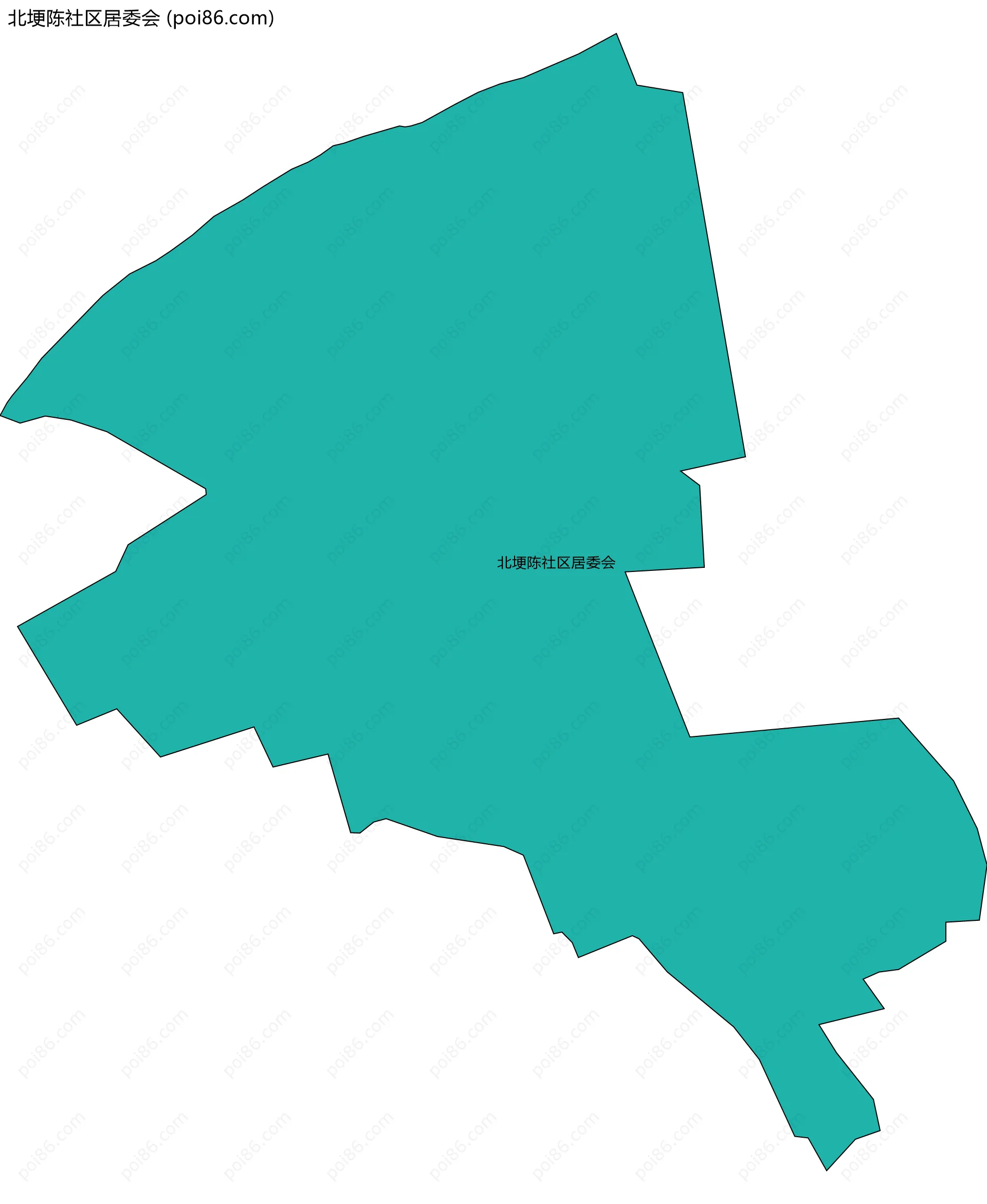 北埂陈社区居委会边界地图