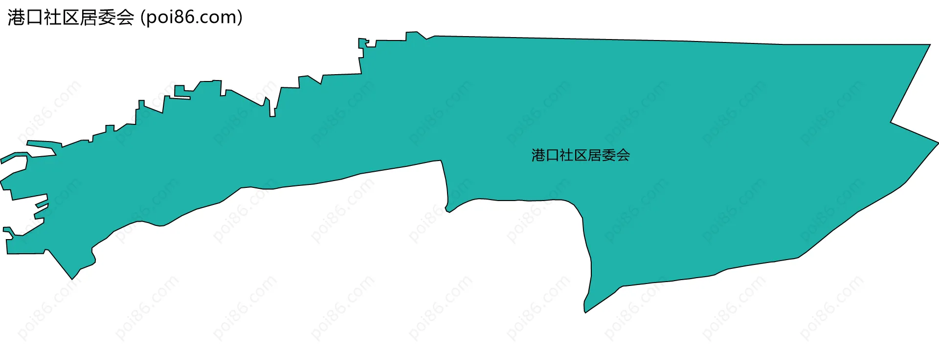 港口社区居委会边界地图