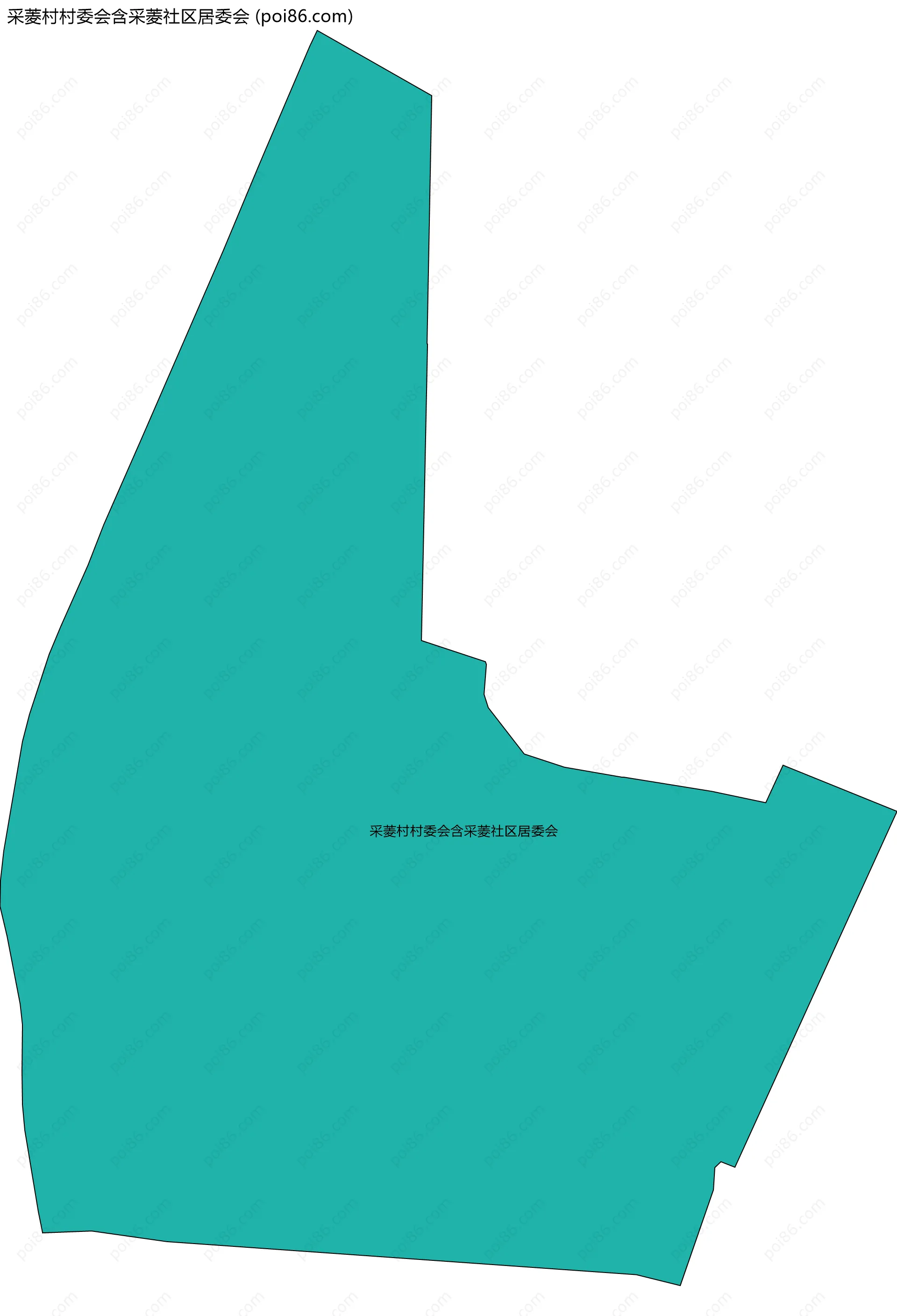 采菱村村委会含采菱社区居委会边界地图