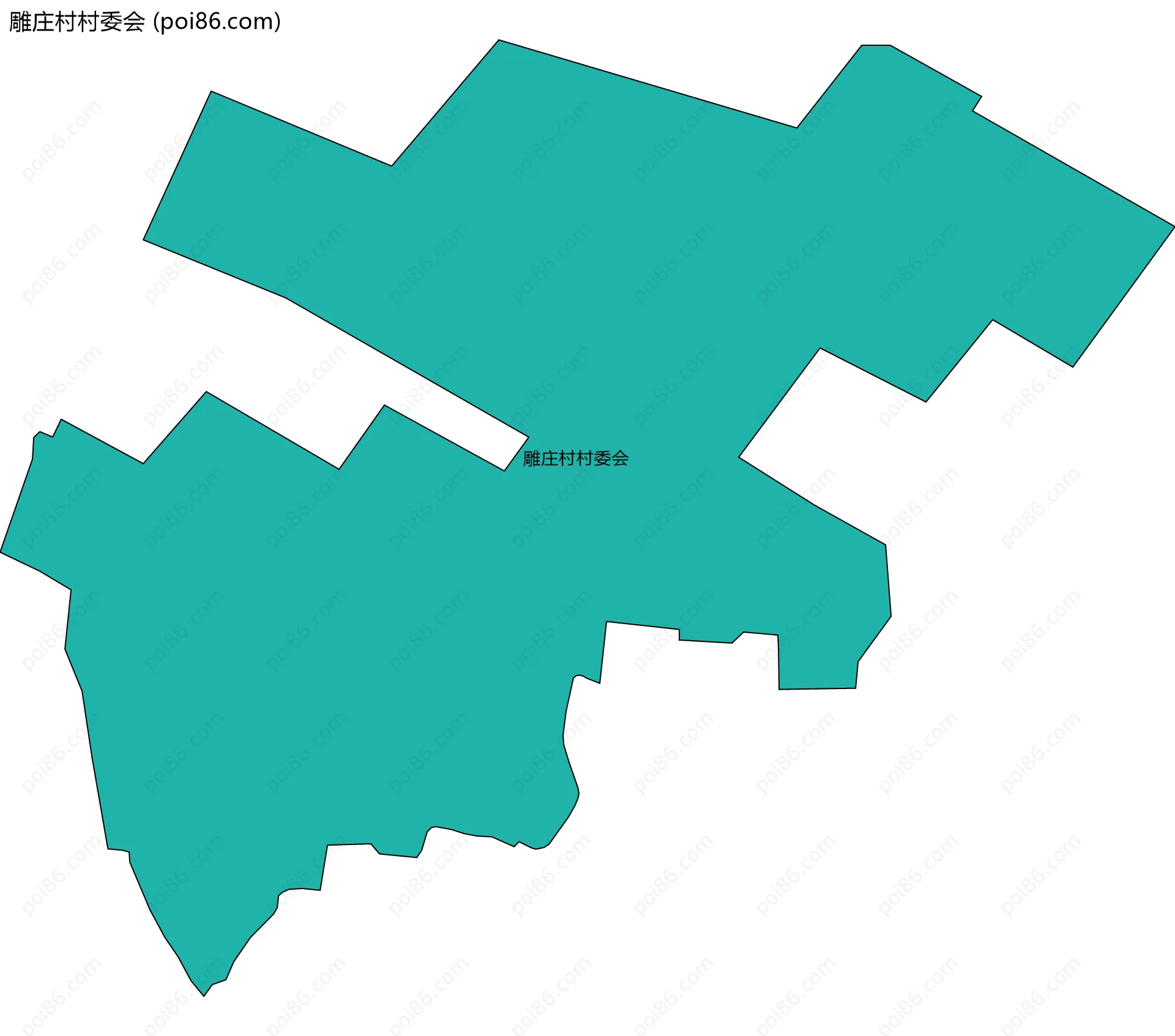 雕庄村村委会边界地图
