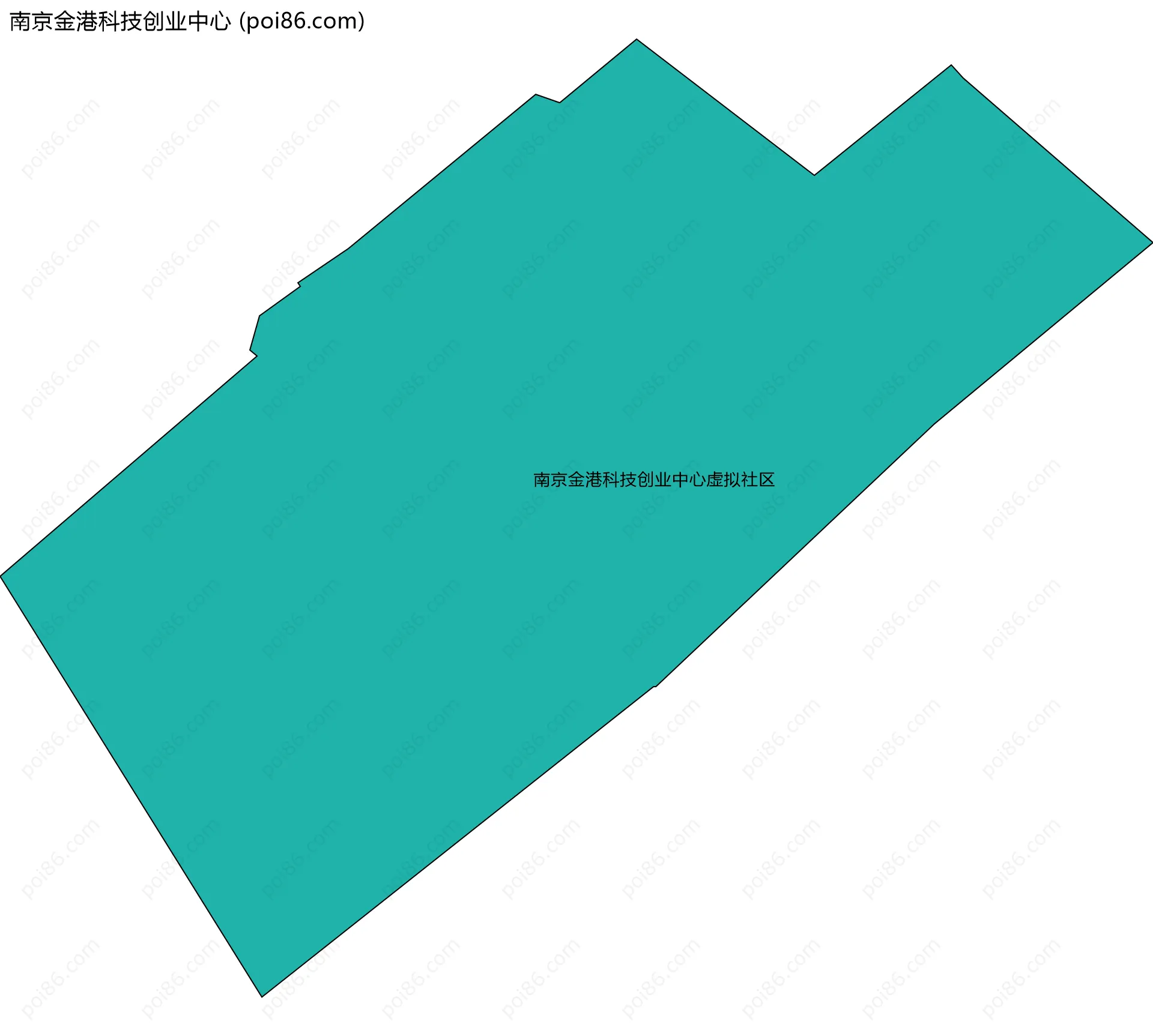 南京金港科技创业中心边界地图(五级行政区划)