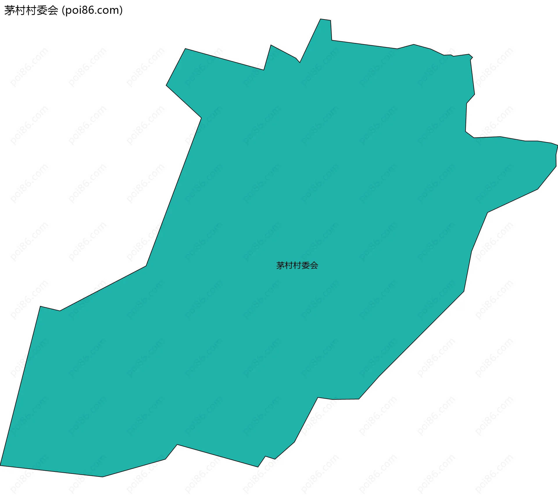 茅村村委会边界地图