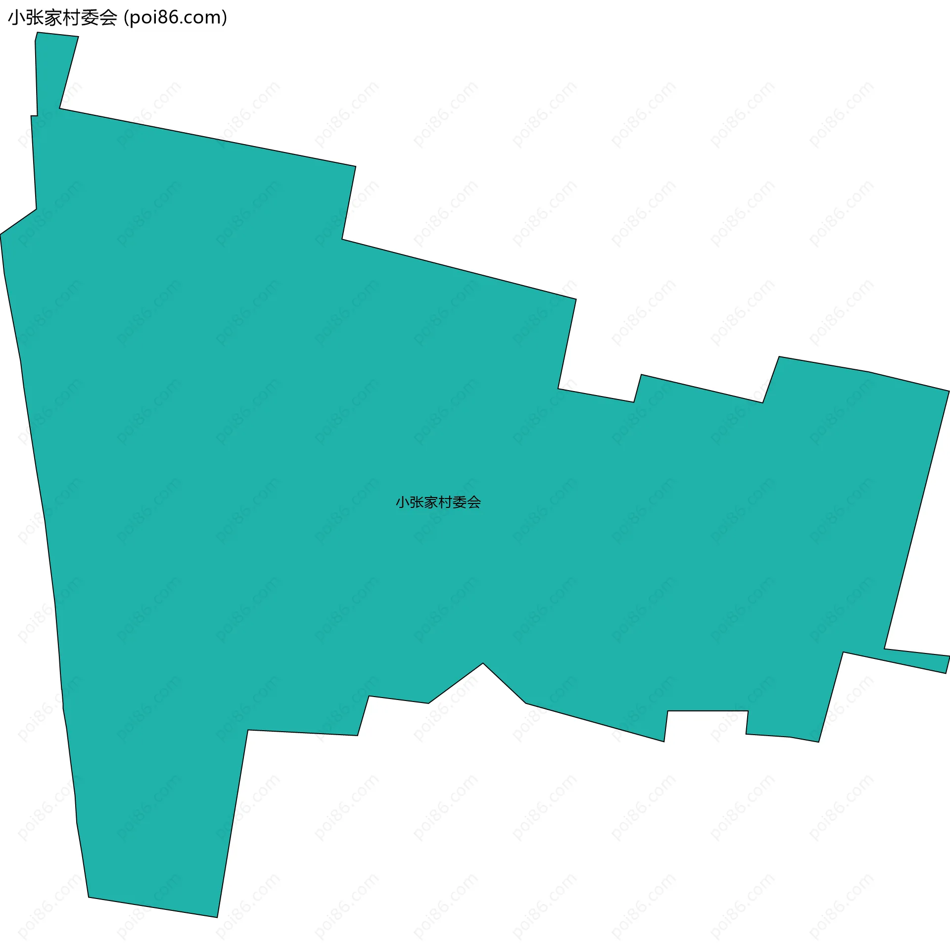 小张家村委会边界地图