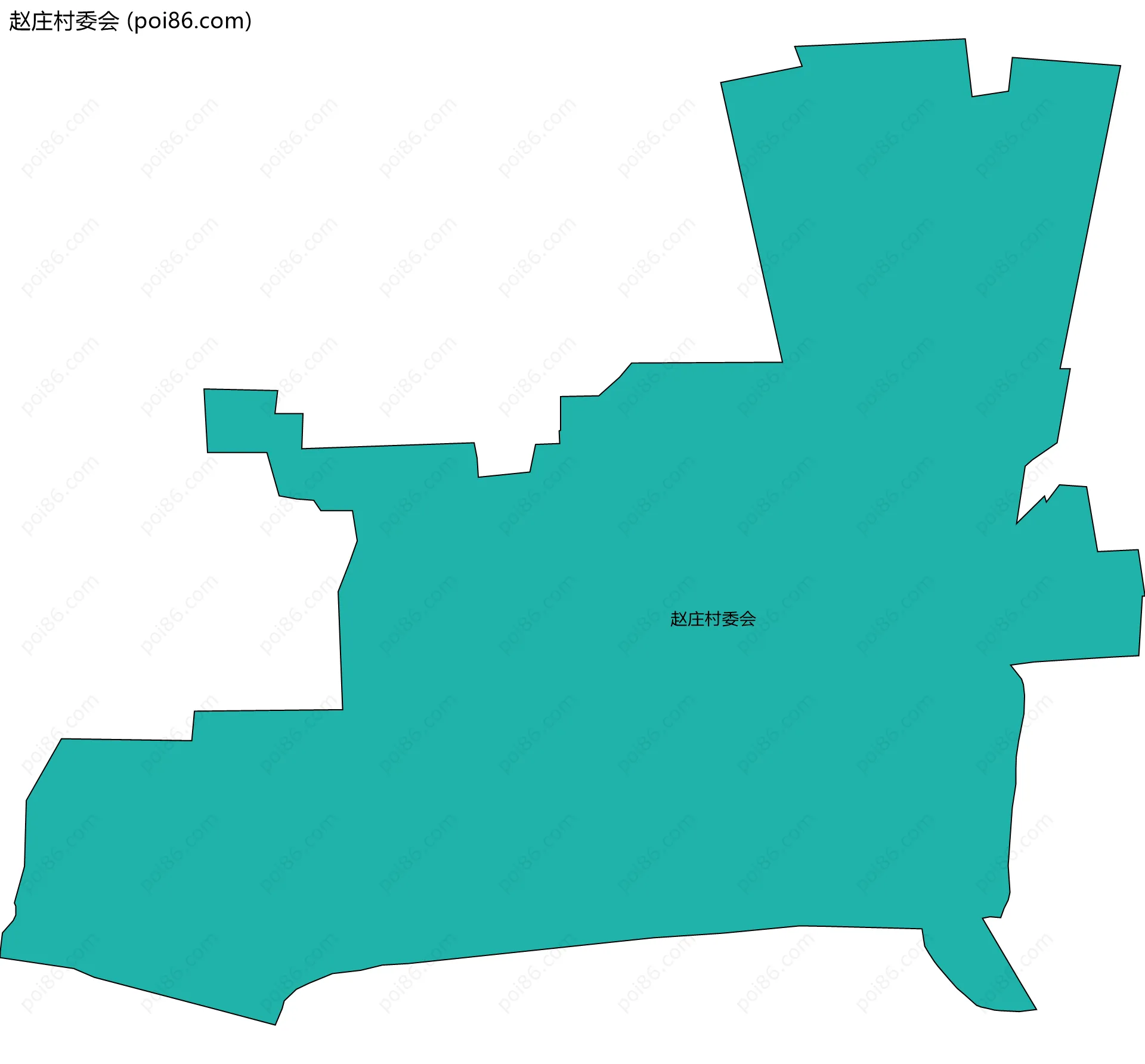 赵庄村委会边界地图