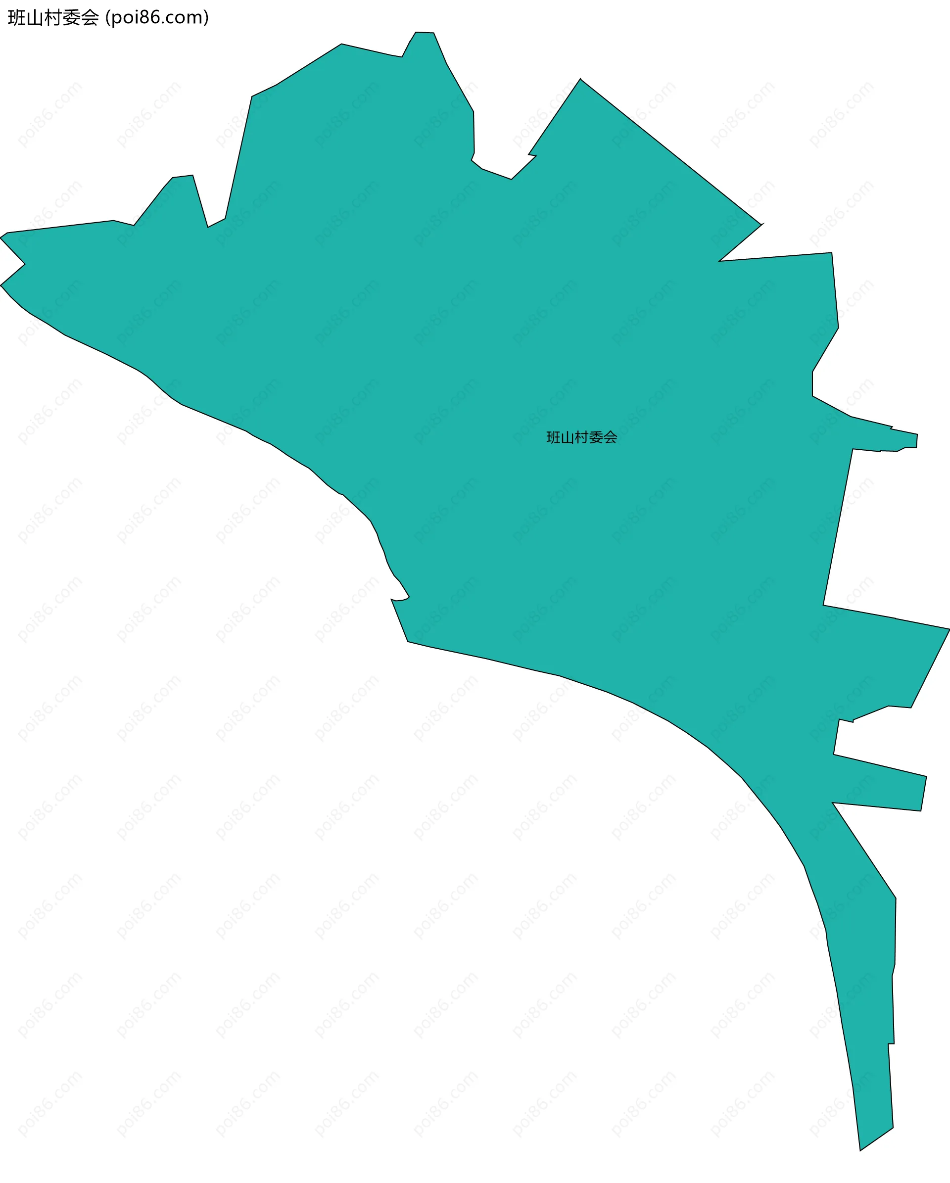 班山村委会边界地图