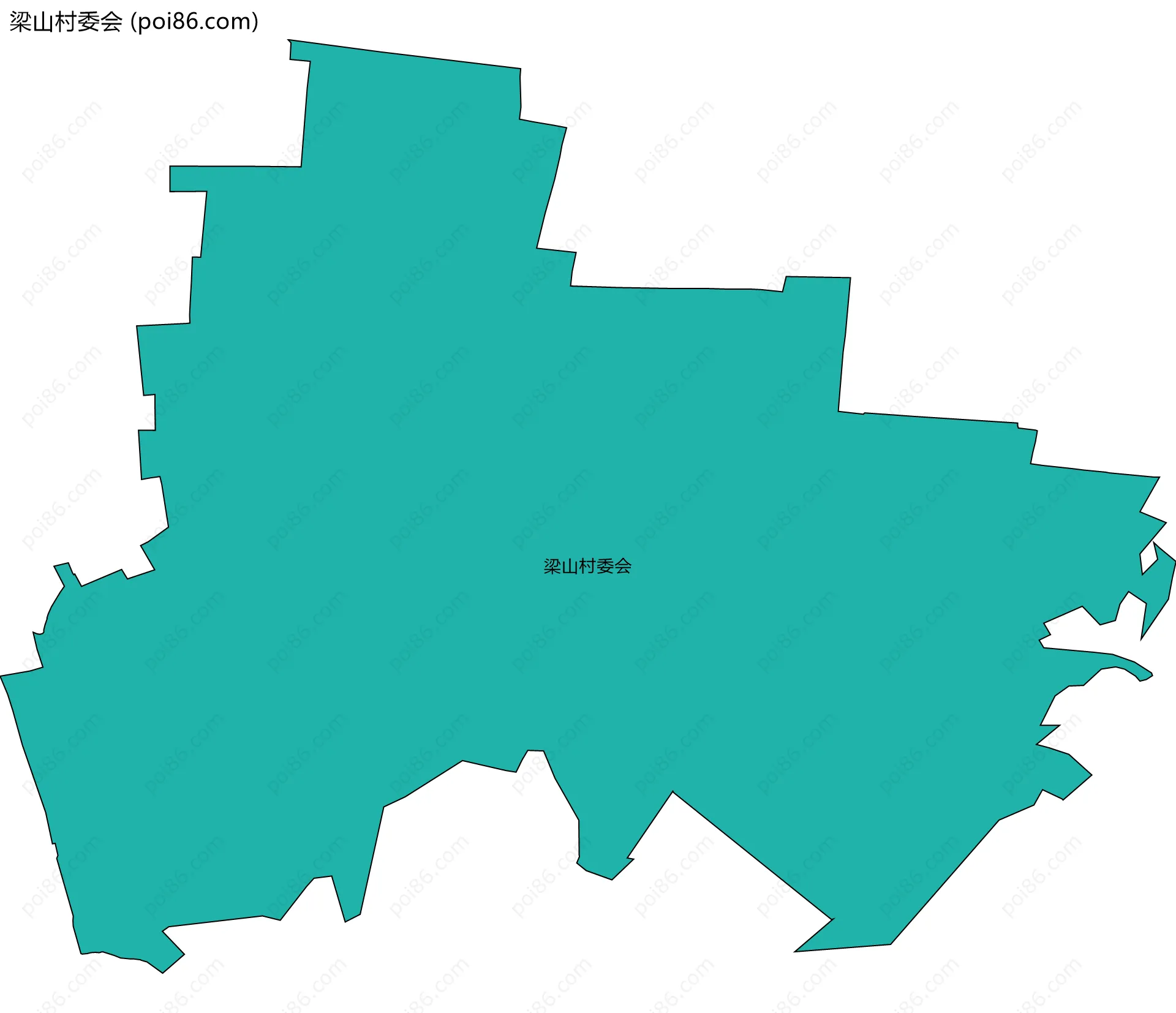 梁山村委会边界地图