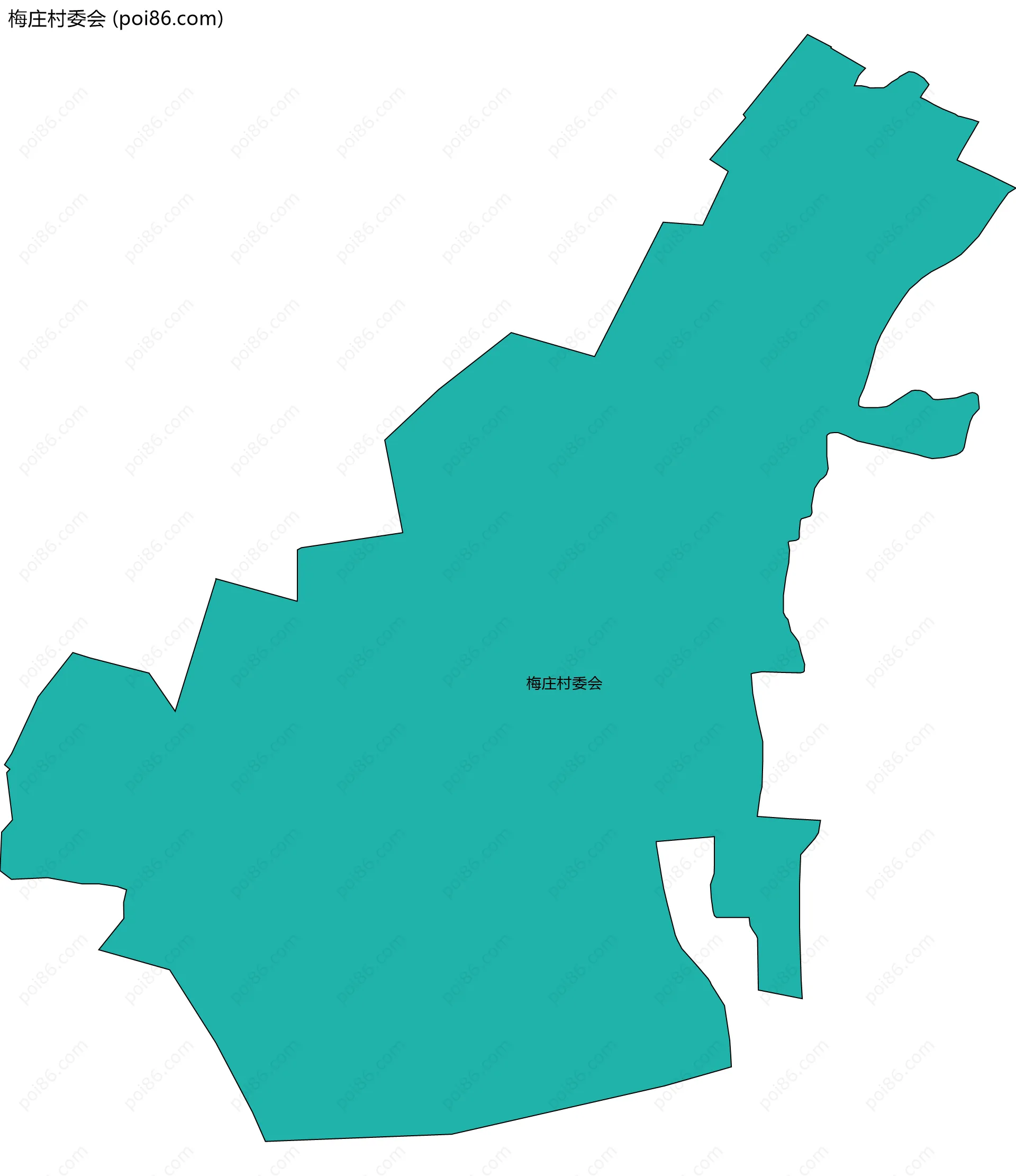 梅庄村委会边界地图