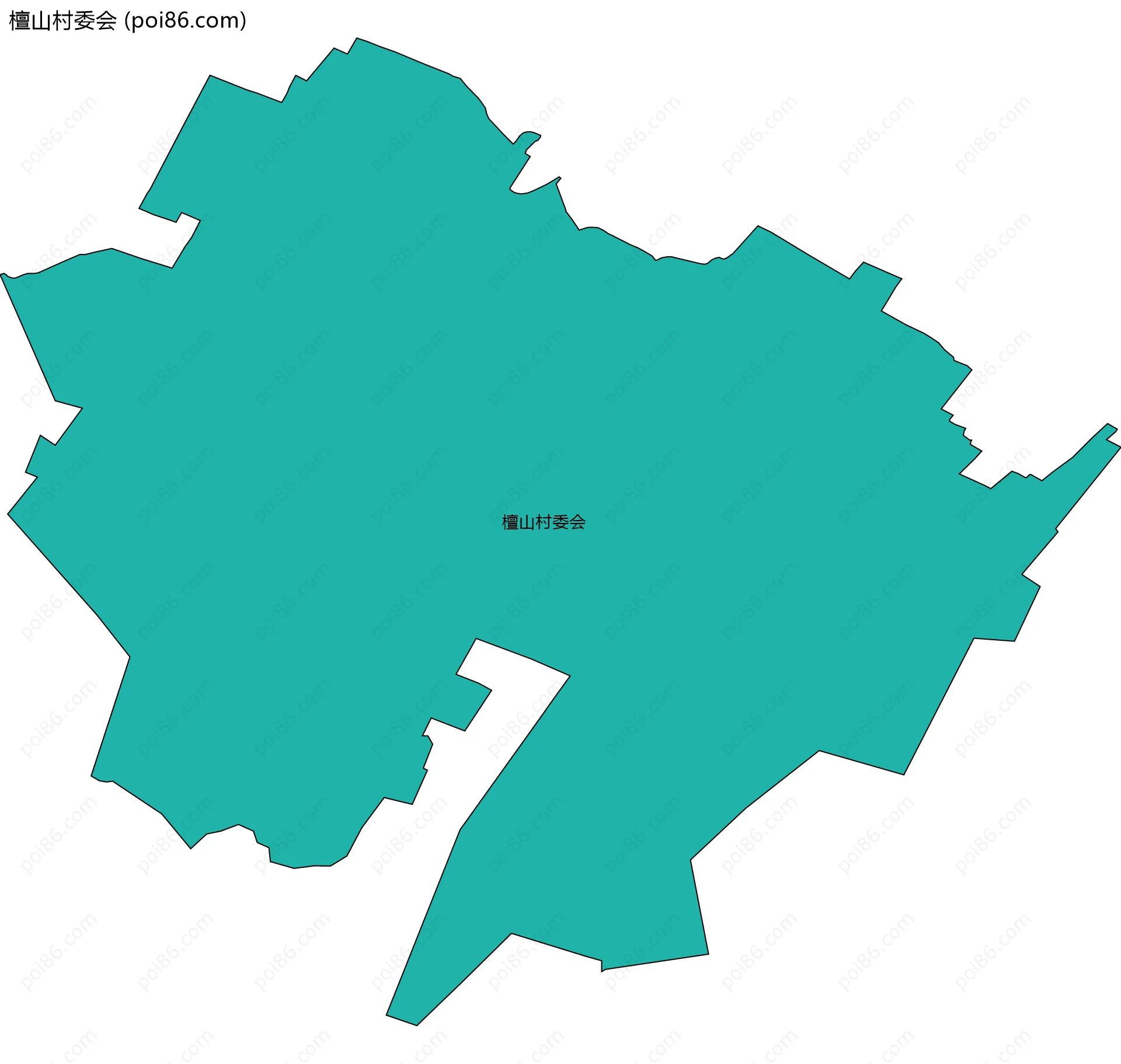 檀山村委会边界地图