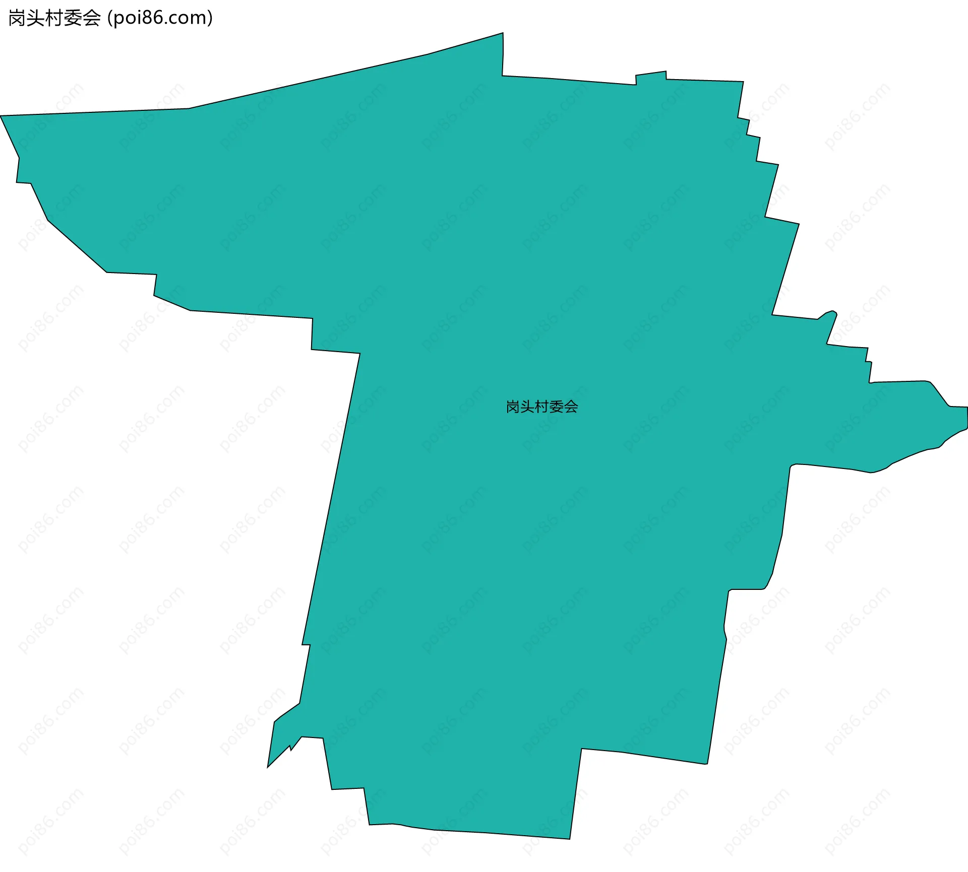 岗头村委会边界地图