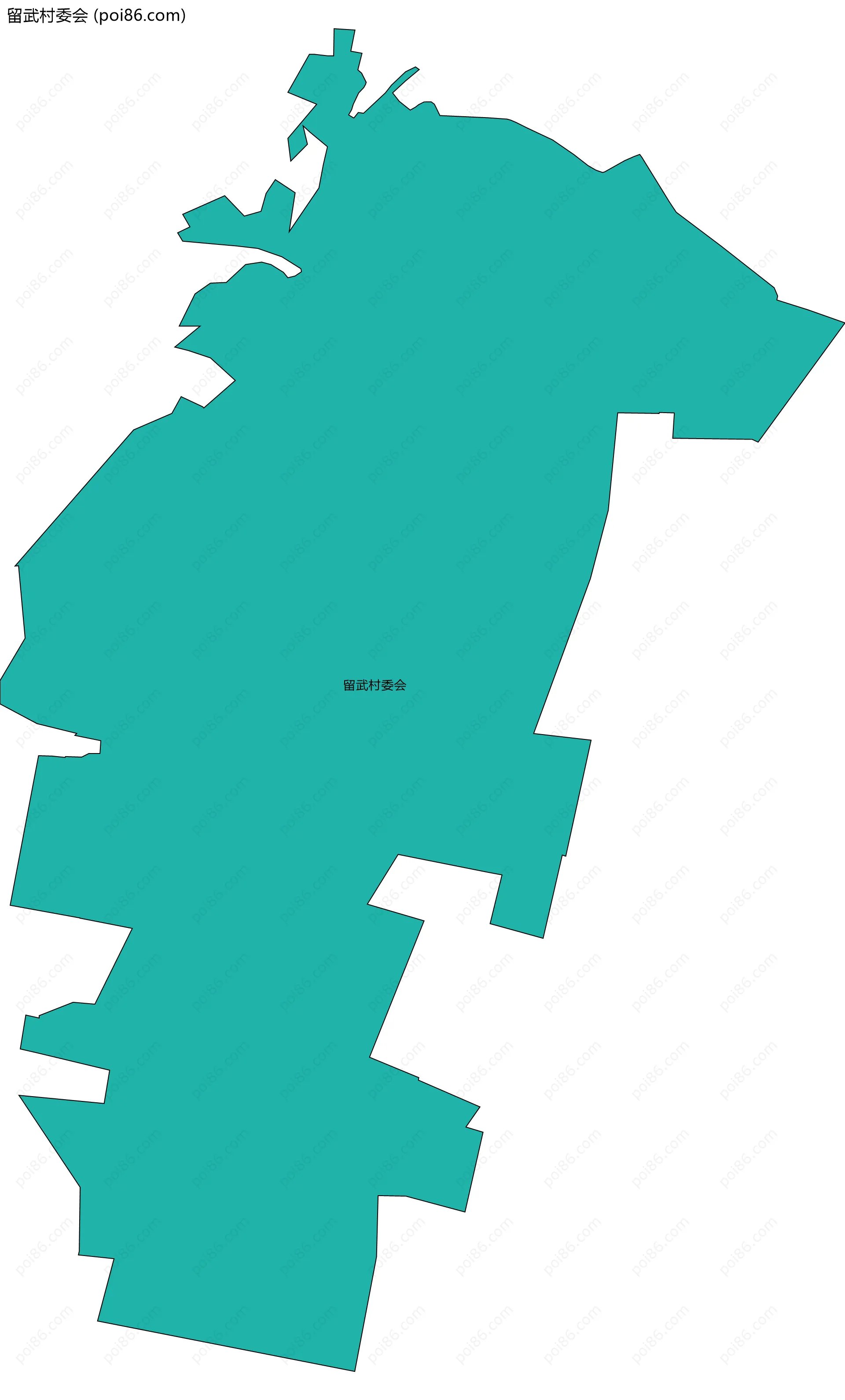 留武村委会边界地图