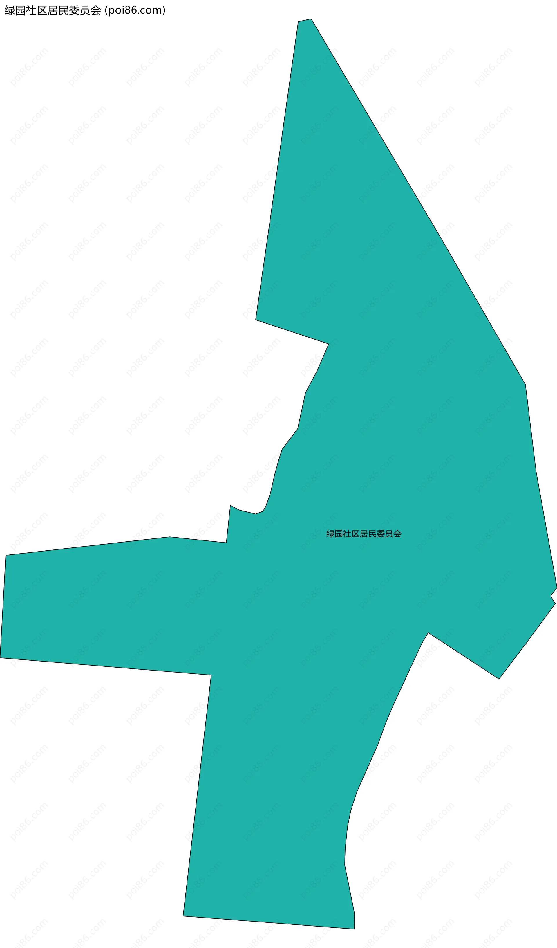 绿园社区居民委员会边界地图