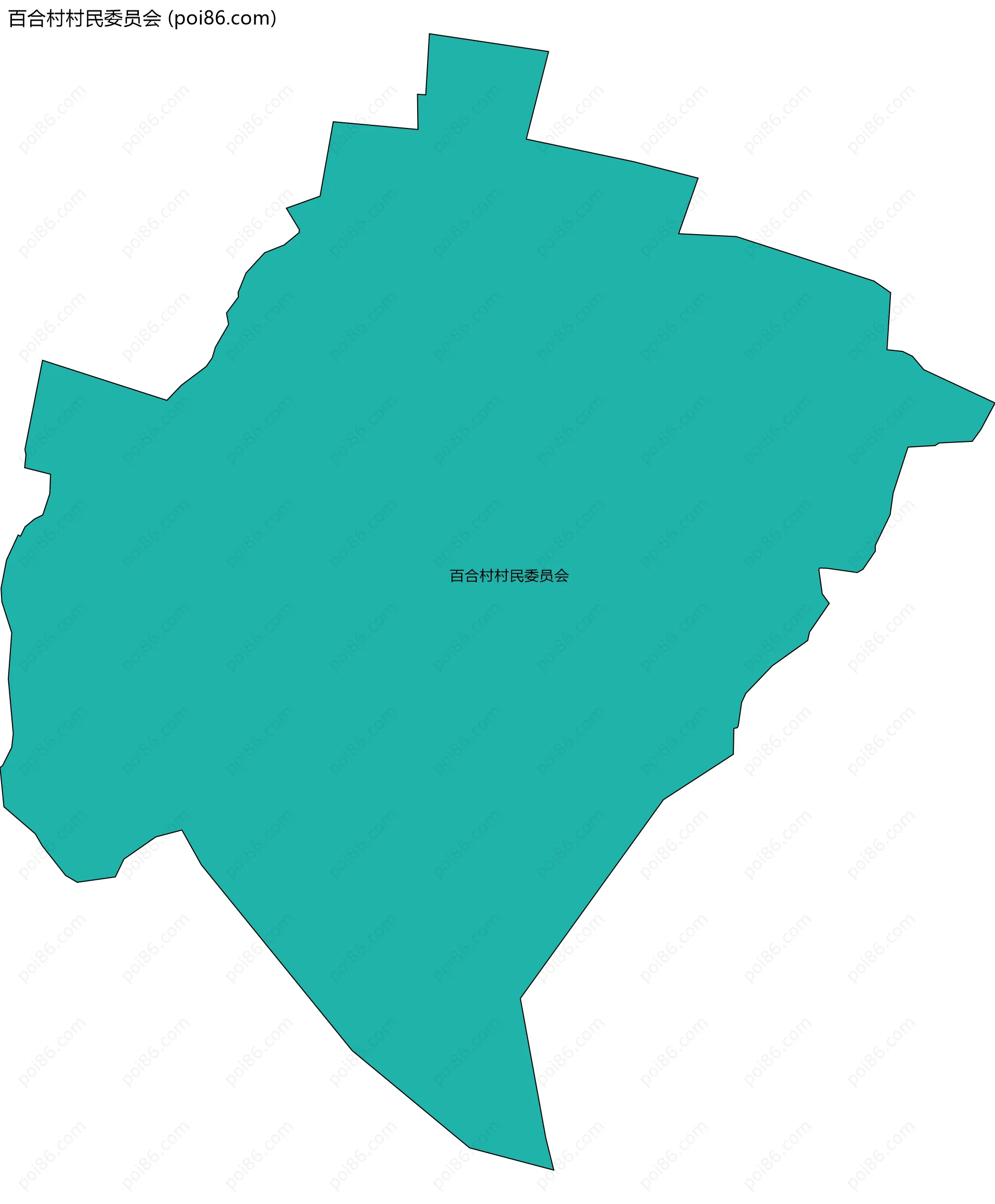 百合村村民委员会边界地图