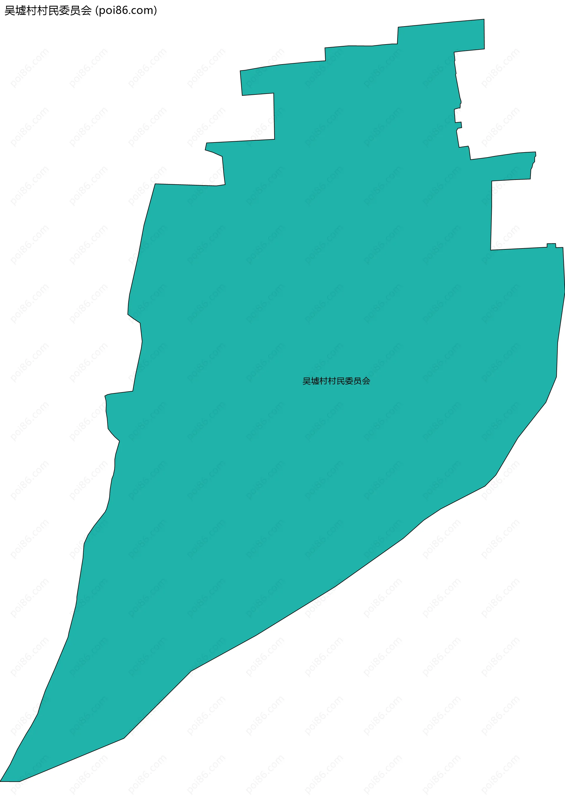 吴墟村村民委员会边界地图