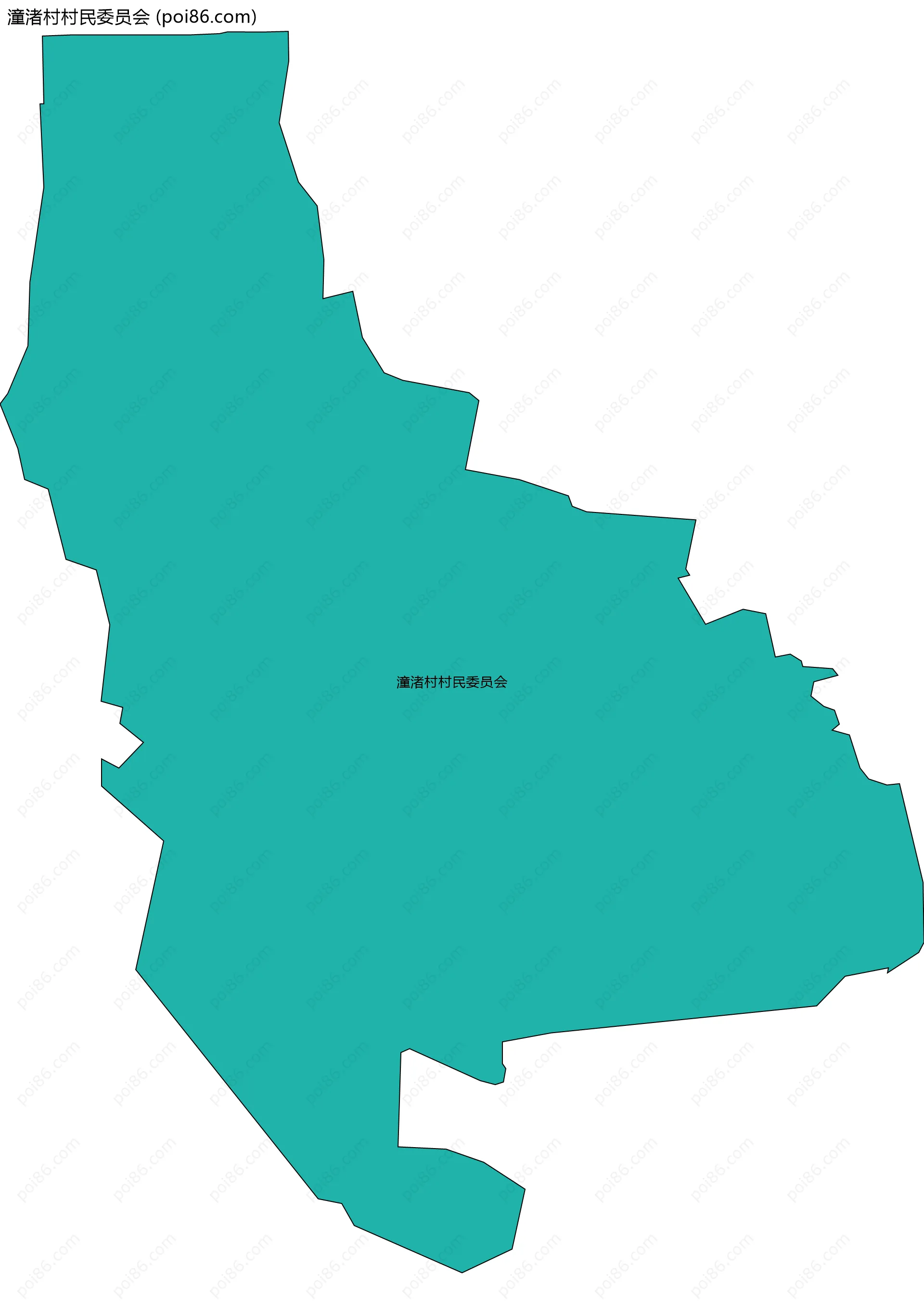 潼渚村村民委员会边界地图