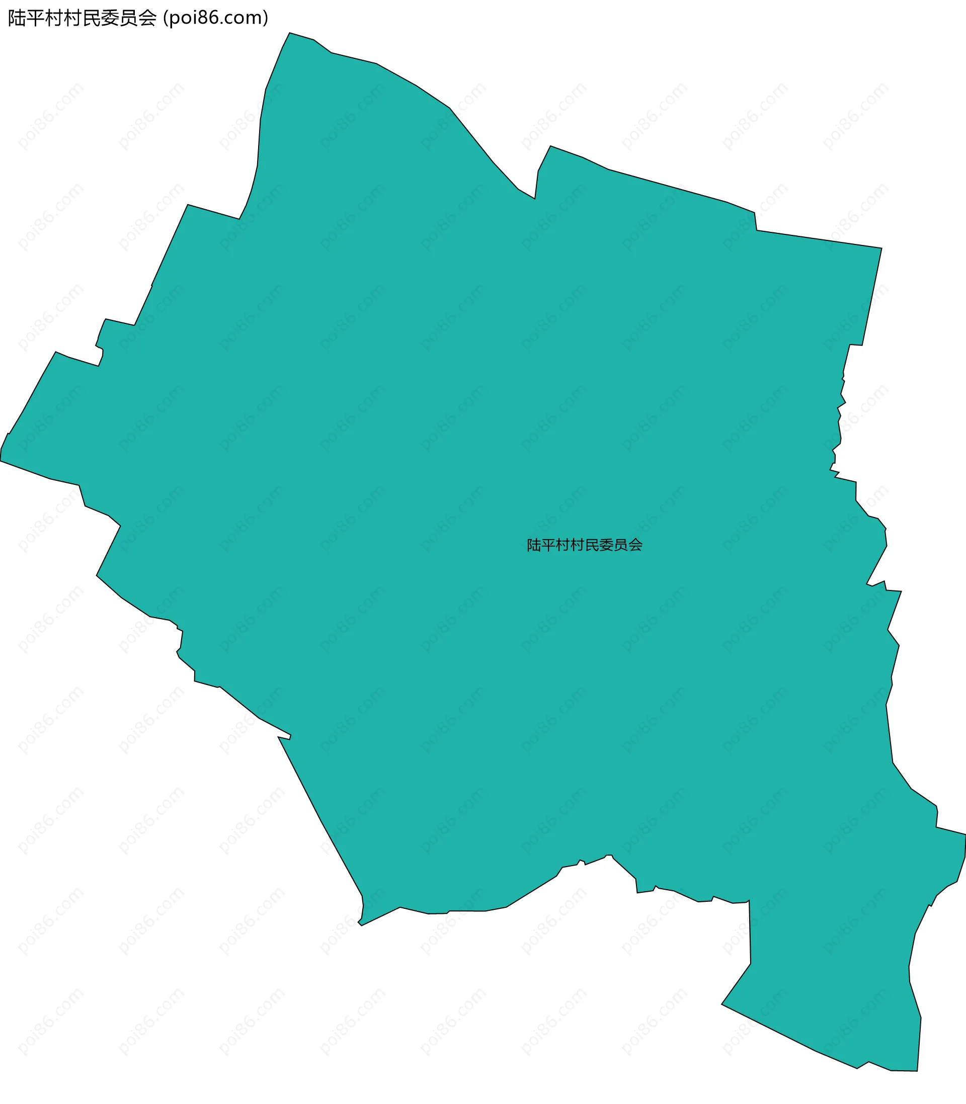 陆平村村民委员会边界地图