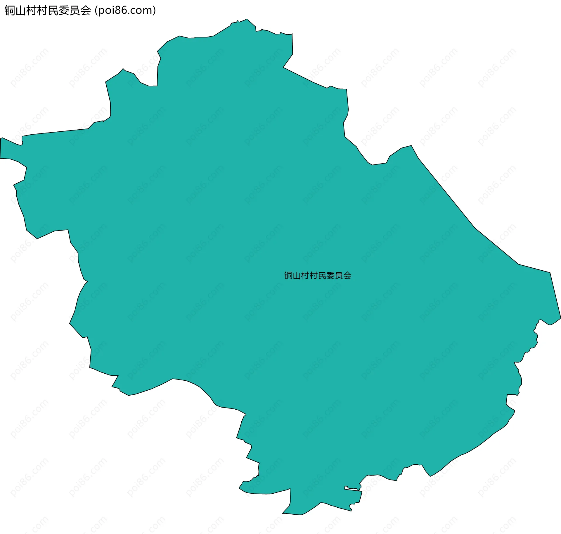 铜山村村民委员会边界地图