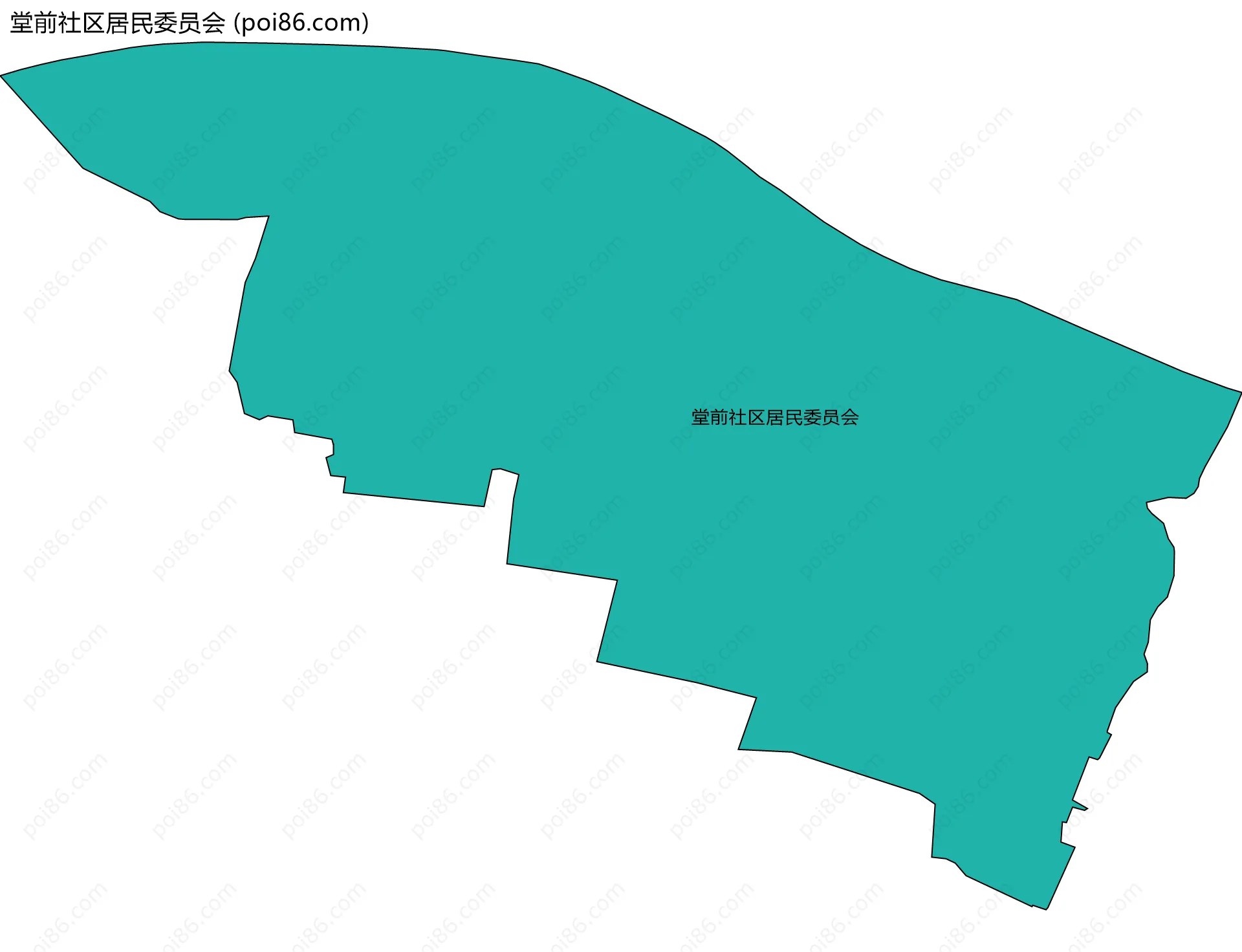 堂前社区居民委员会边界地图