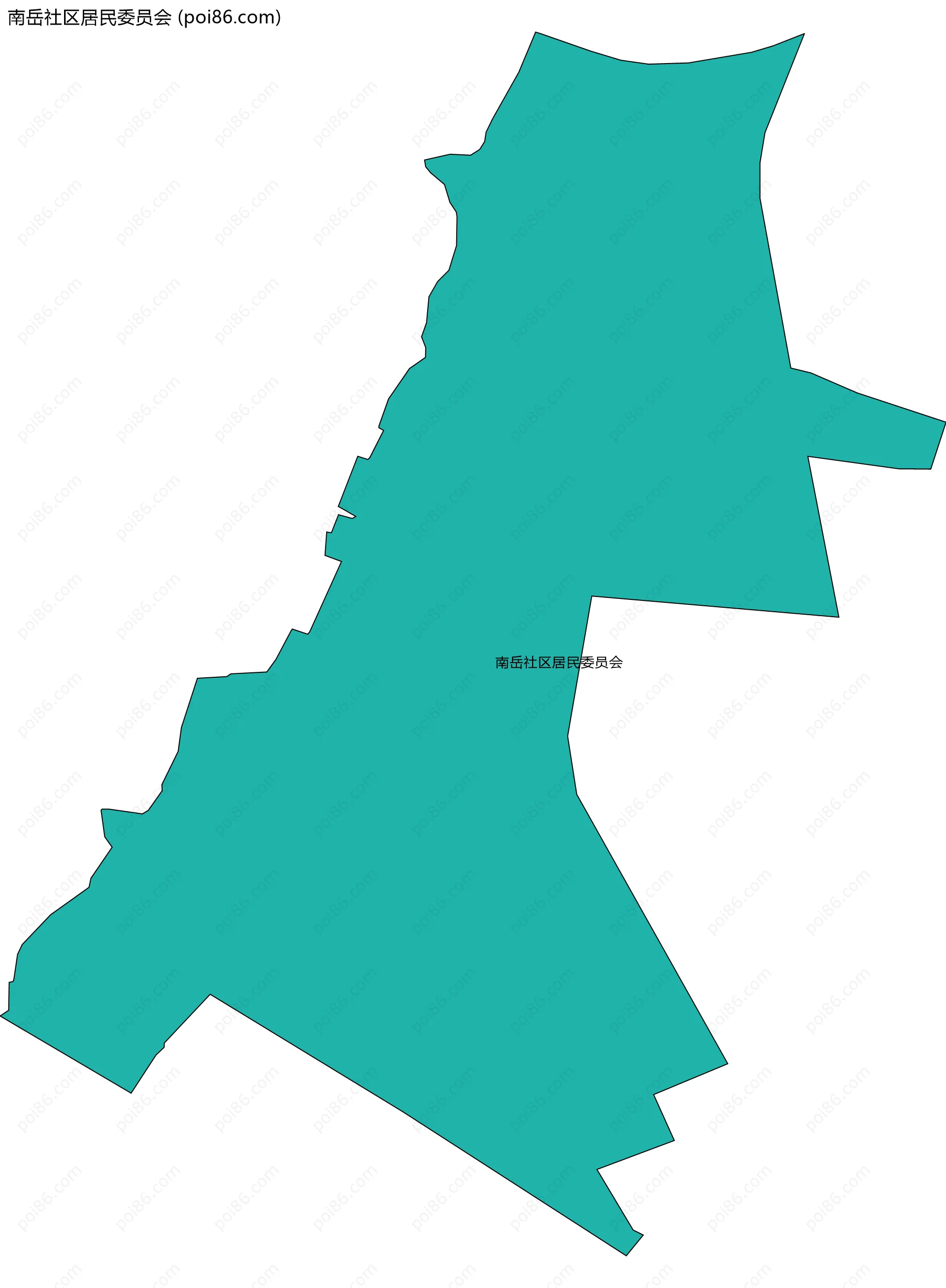 南岳社区居民委员会边界地图