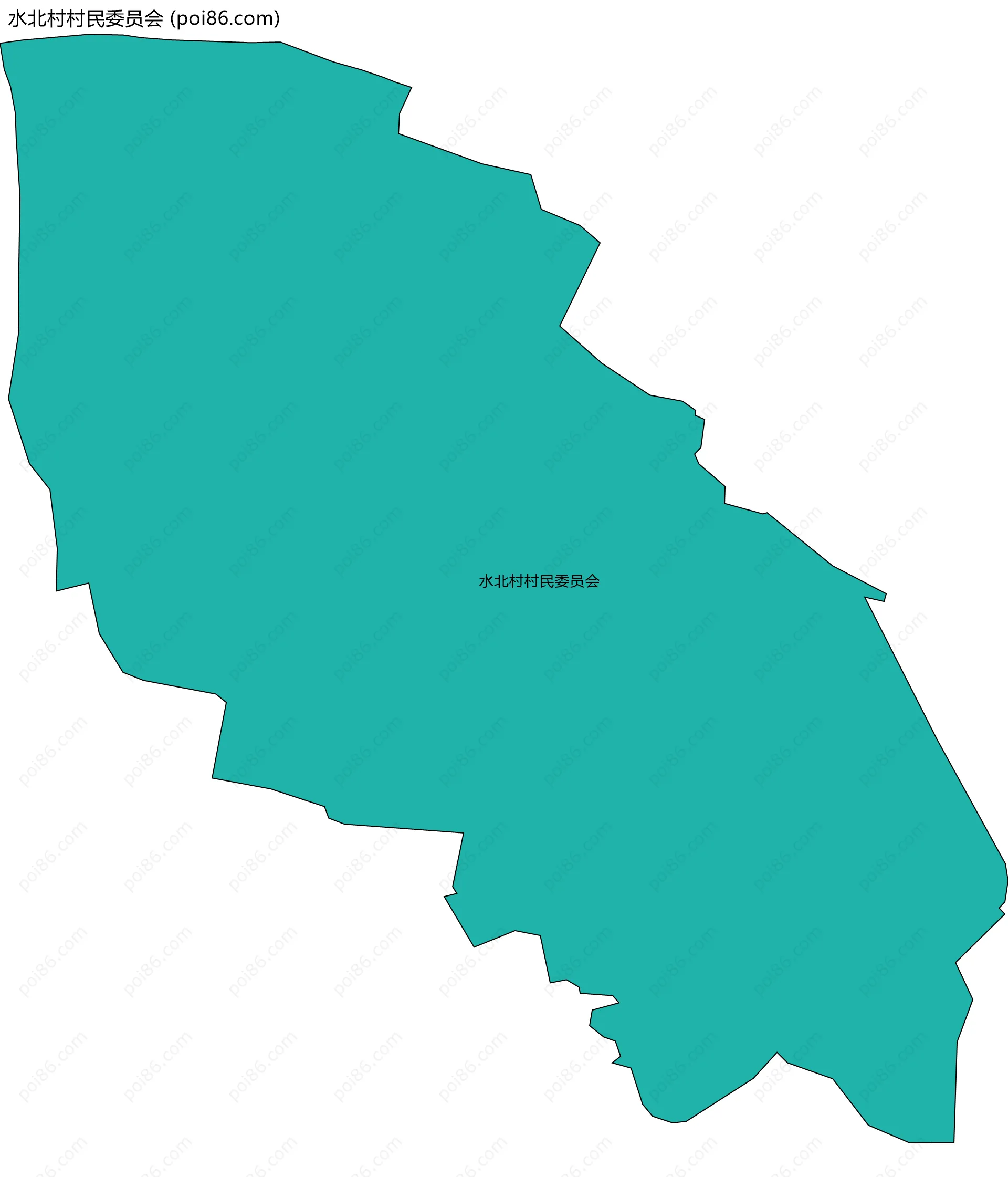 水北村村民委员会边界地图