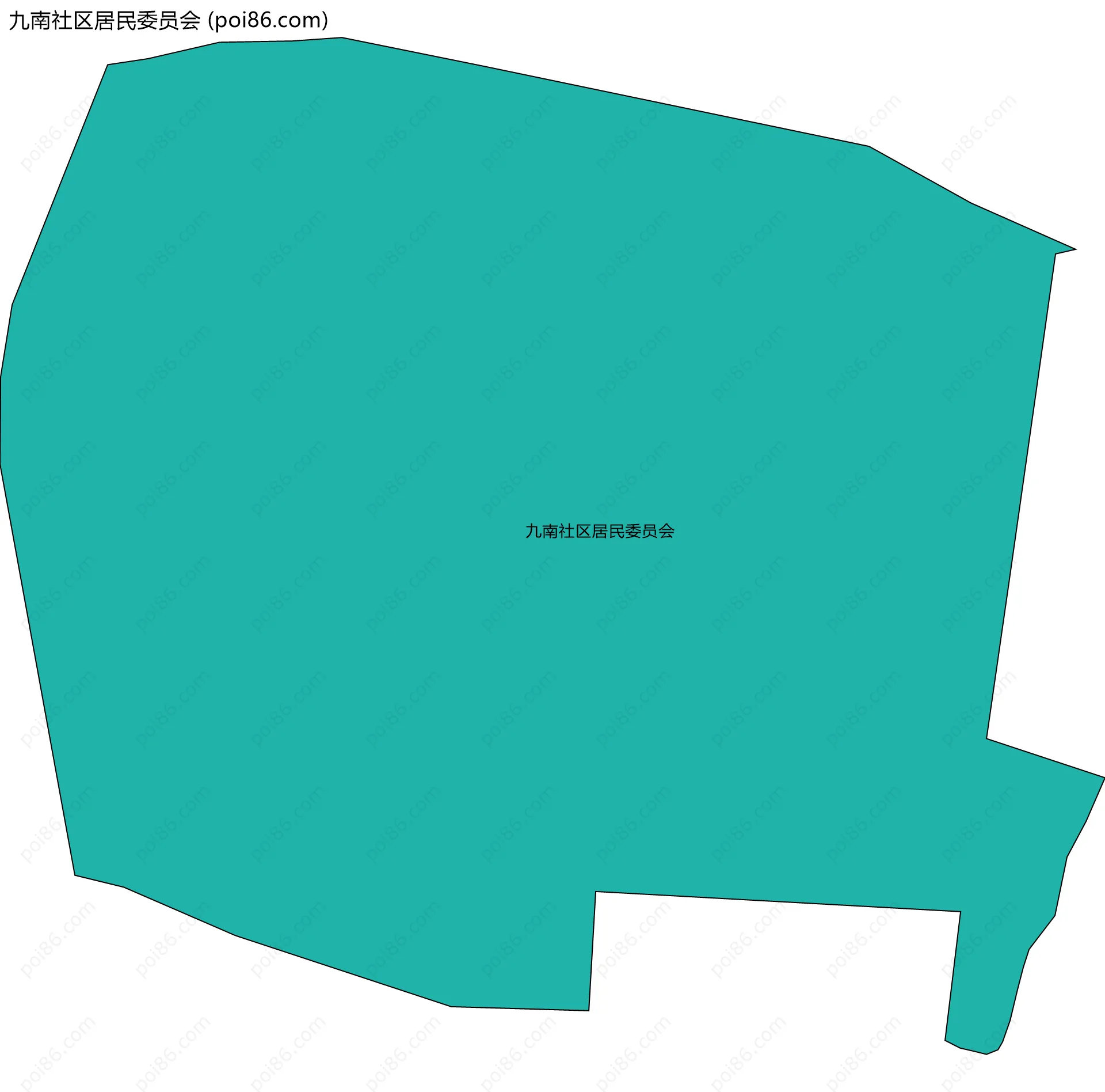 九南社区居民委员会边界地图