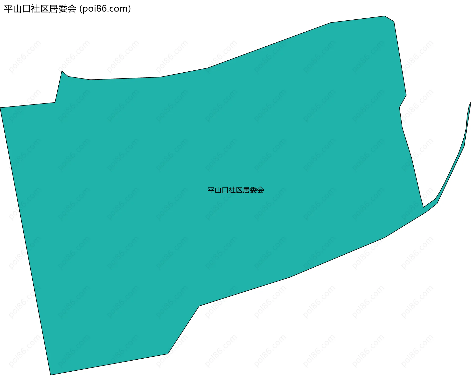 平山口社区居委会边界地图