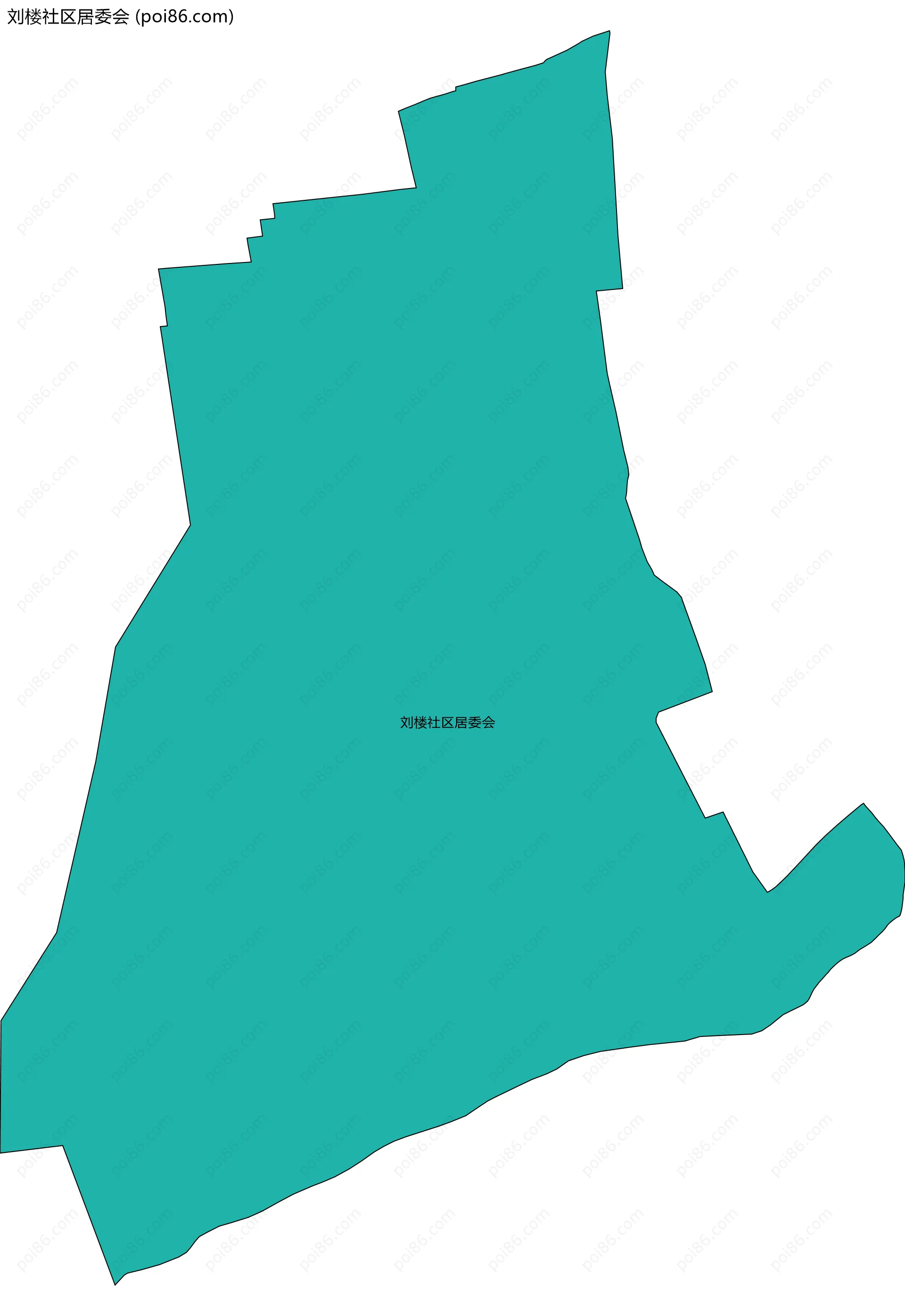 刘楼社区居委会边界地图