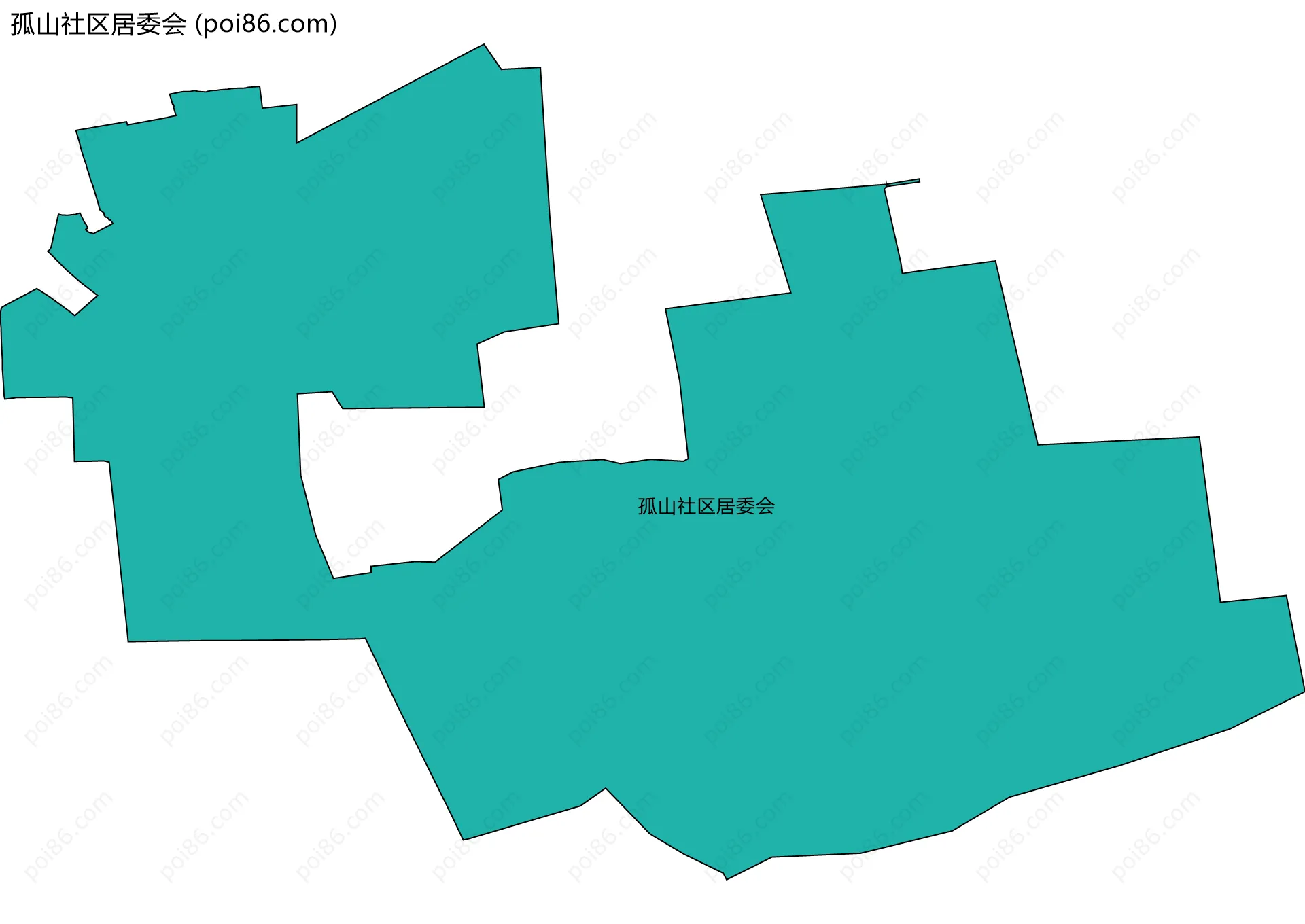 孤山社区居委会边界地图