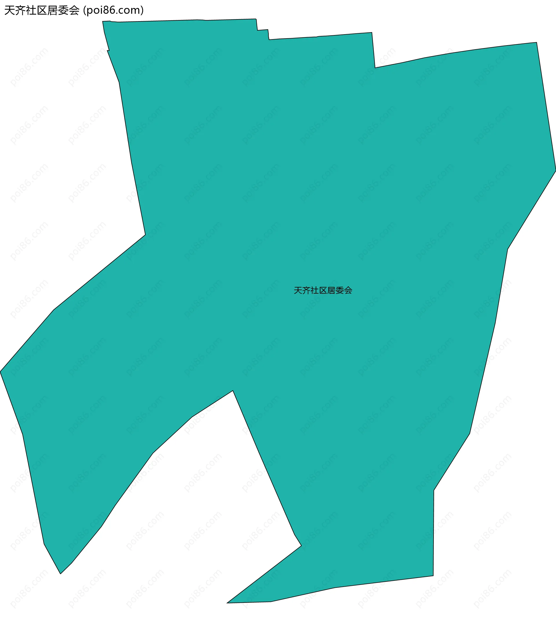 天齐社区居委会边界地图