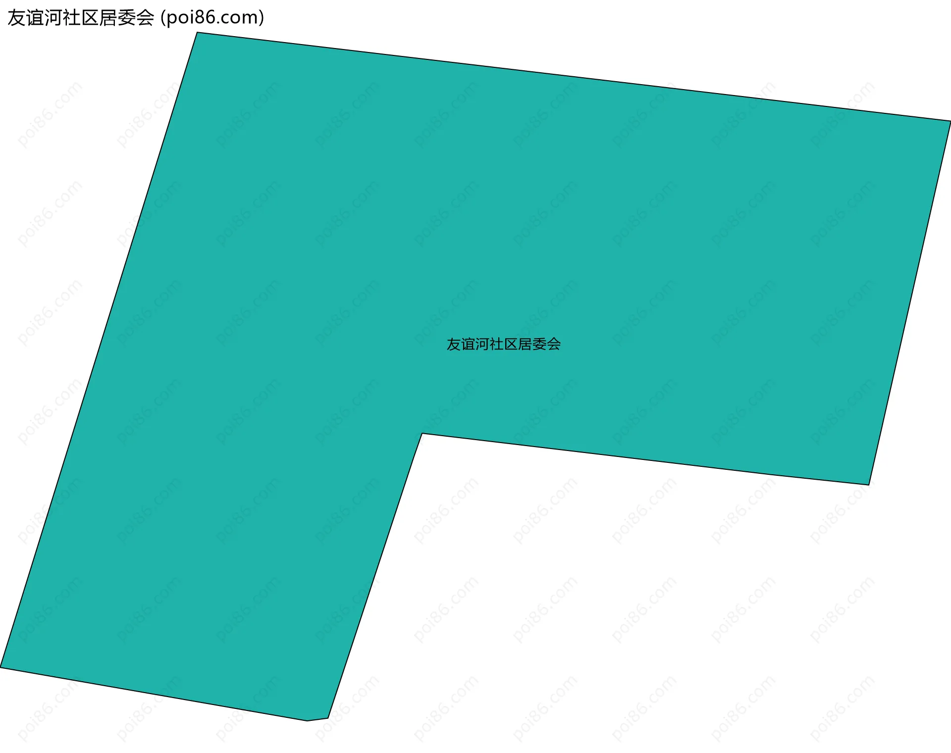 友谊河社区居委会边界地图