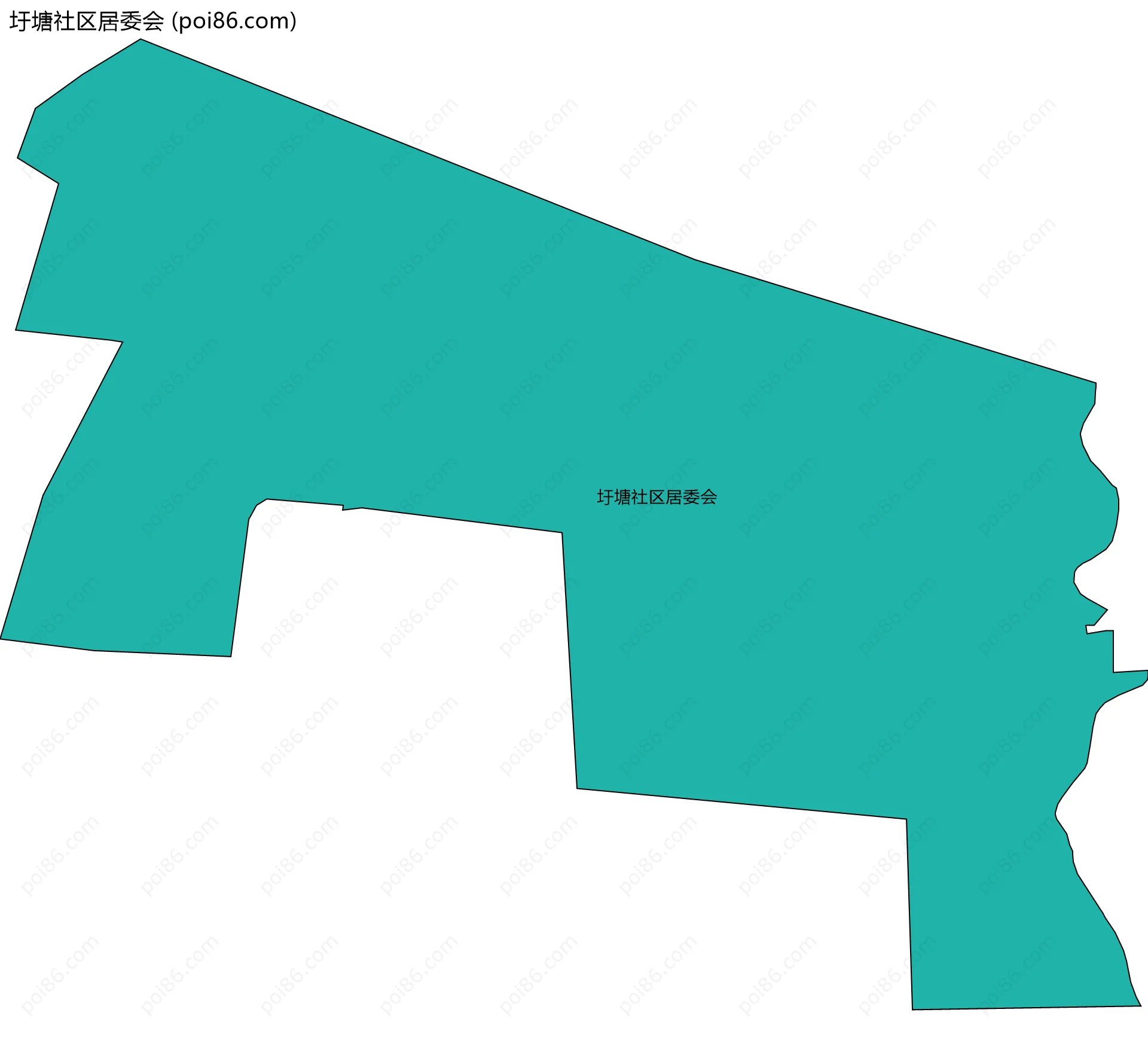 圩塘社区居委会边界地图
