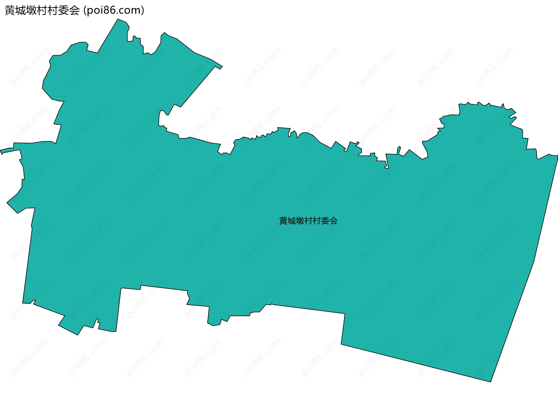 黄城墩村村委会边界地图