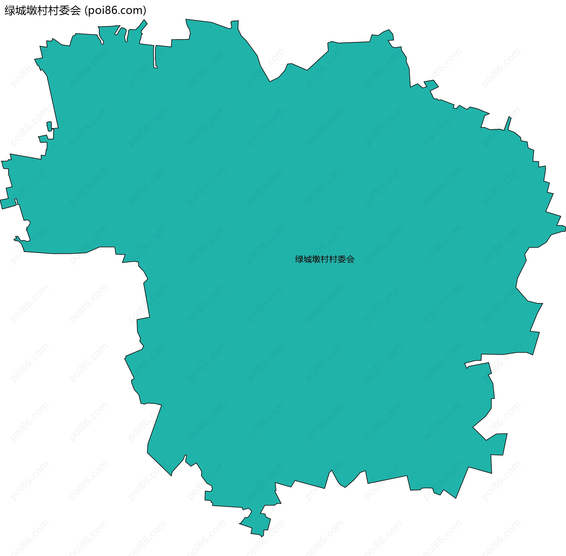 绿城墩村村委会边界地图