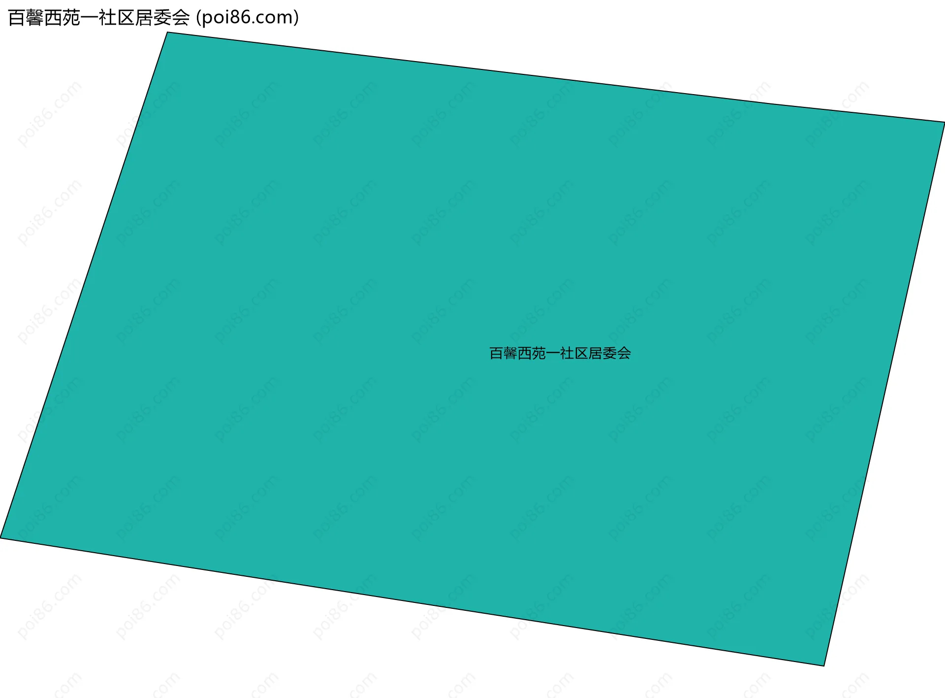 百馨西苑一社区居委会边界地图