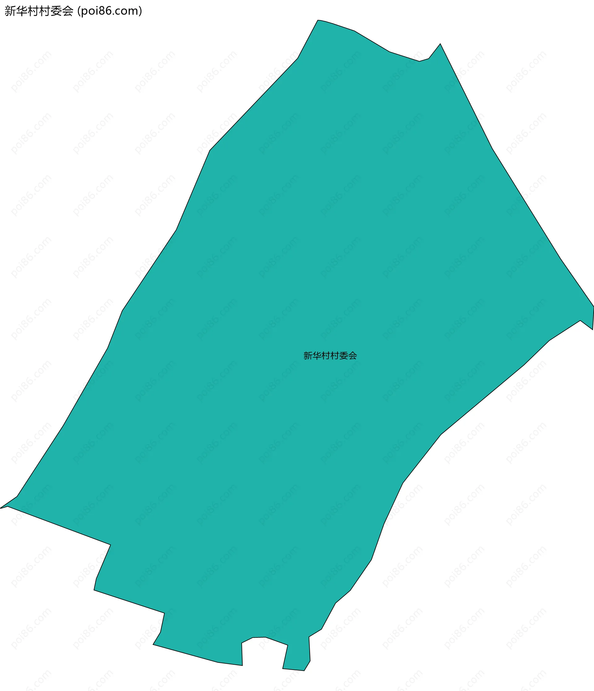 新华村村委会边界地图