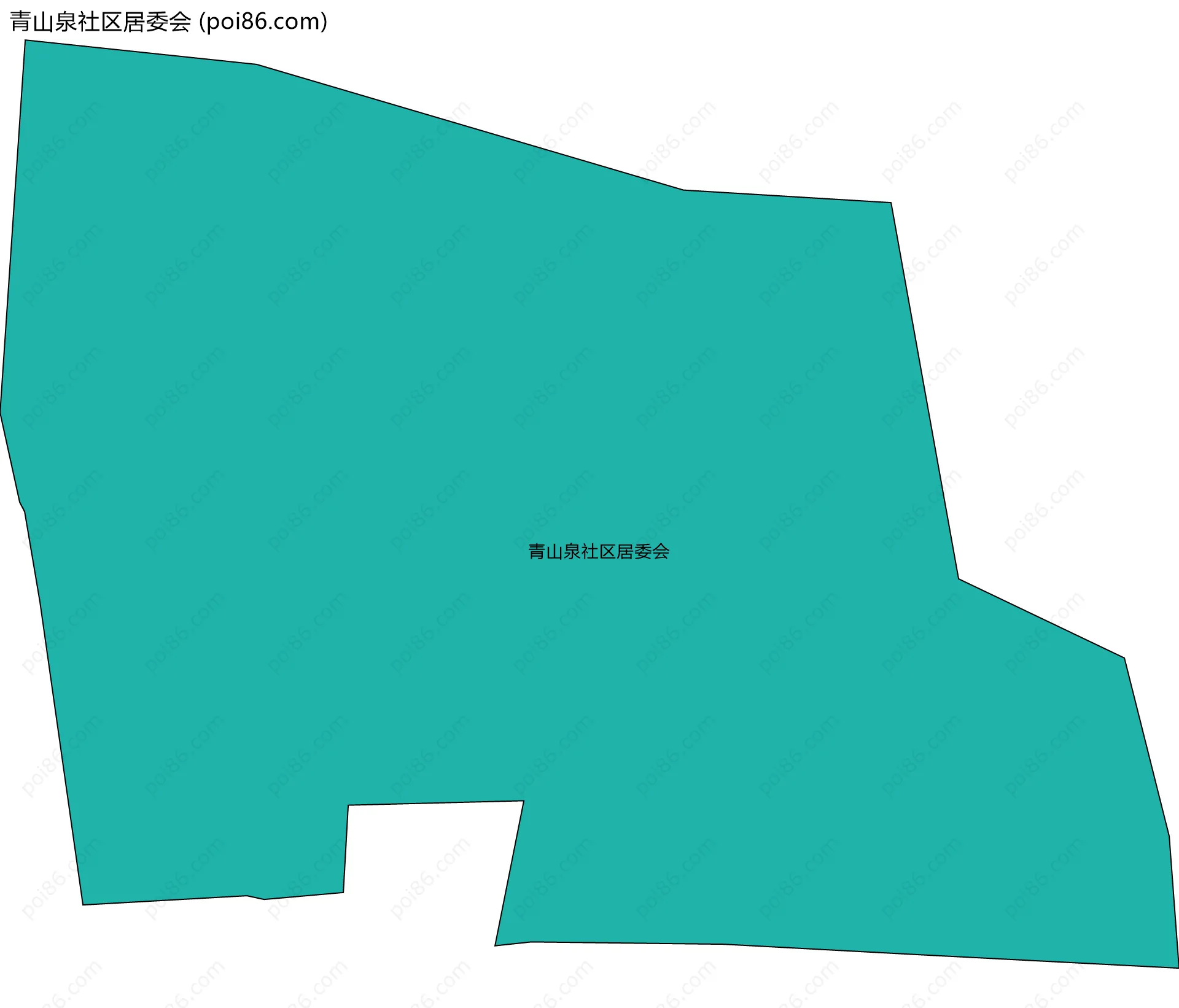 青山泉社区居委会边界地图