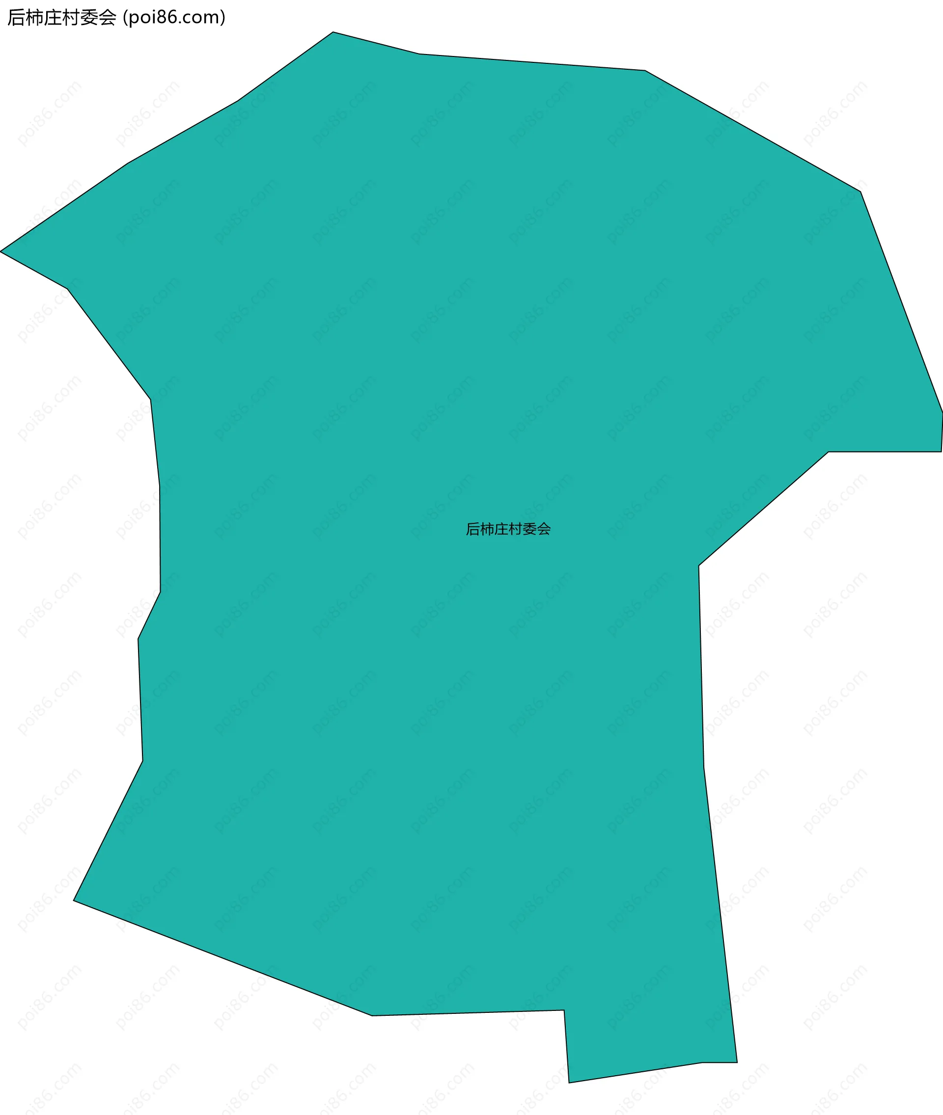 后柿庄村委会边界地图