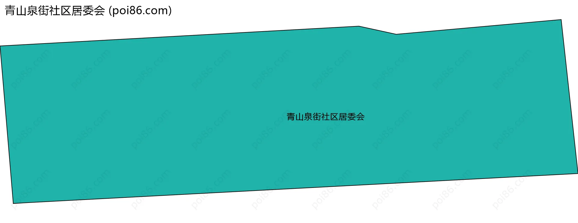 青山泉街社区居委会边界地图