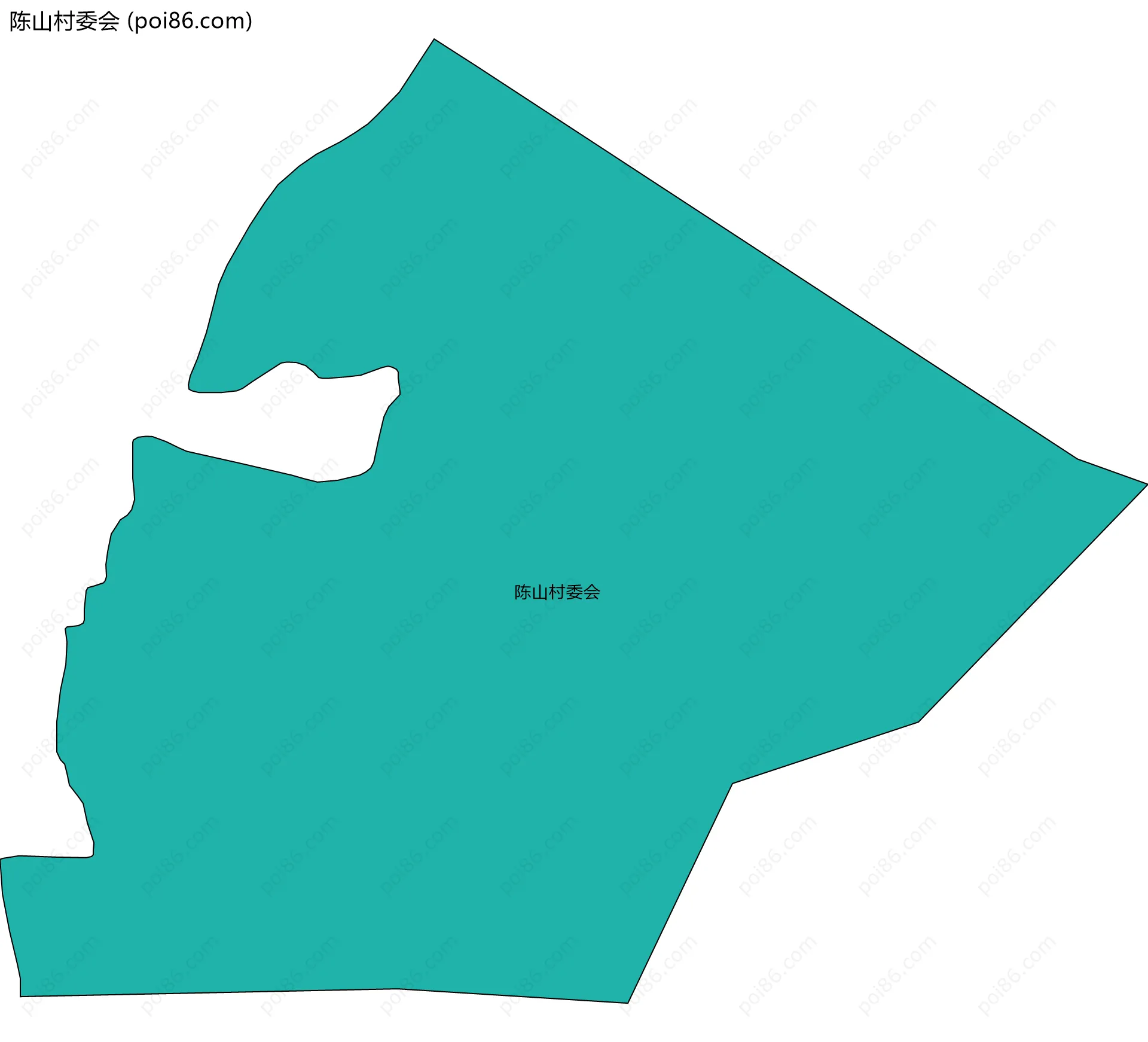 陈山村委会边界地图