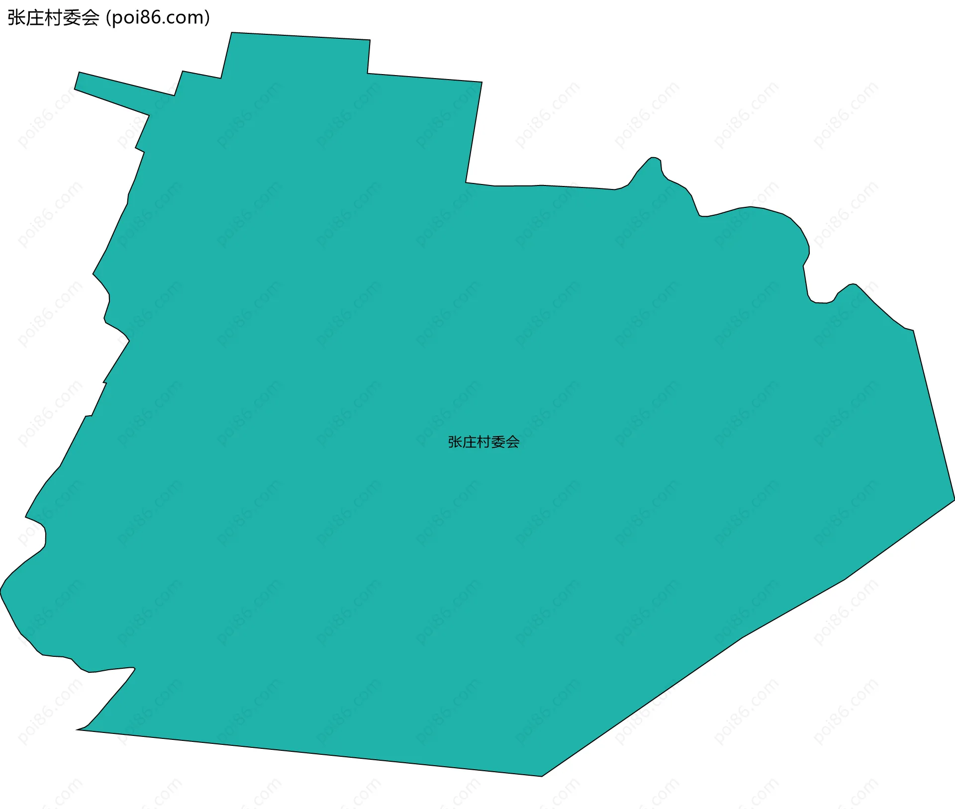 张庄村委会边界地图