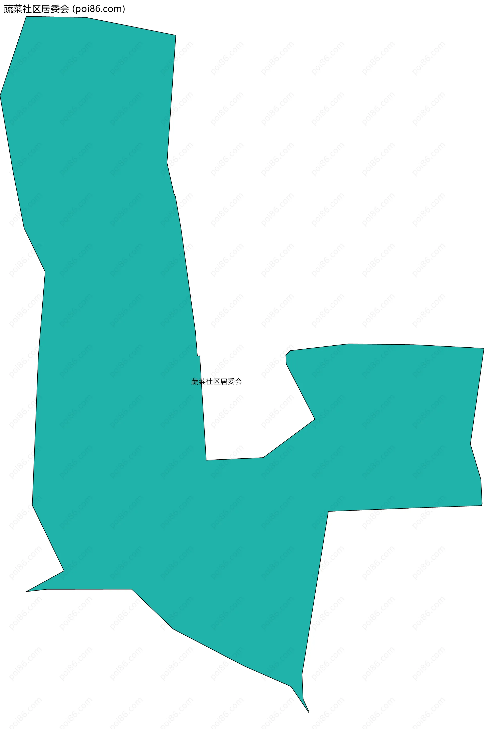 蔬菜社区居委会边界地图
