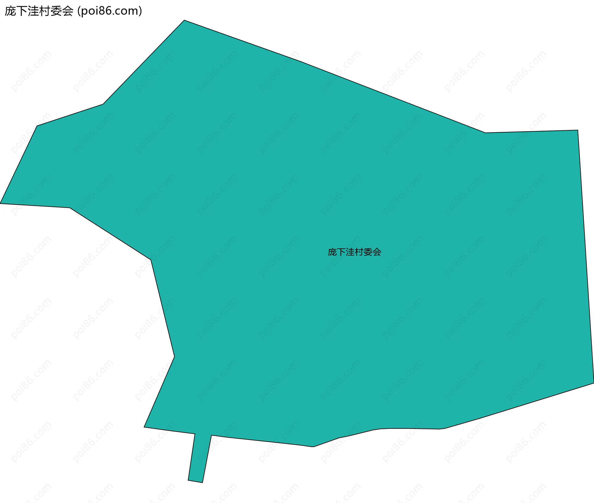 庞下洼村委会边界地图