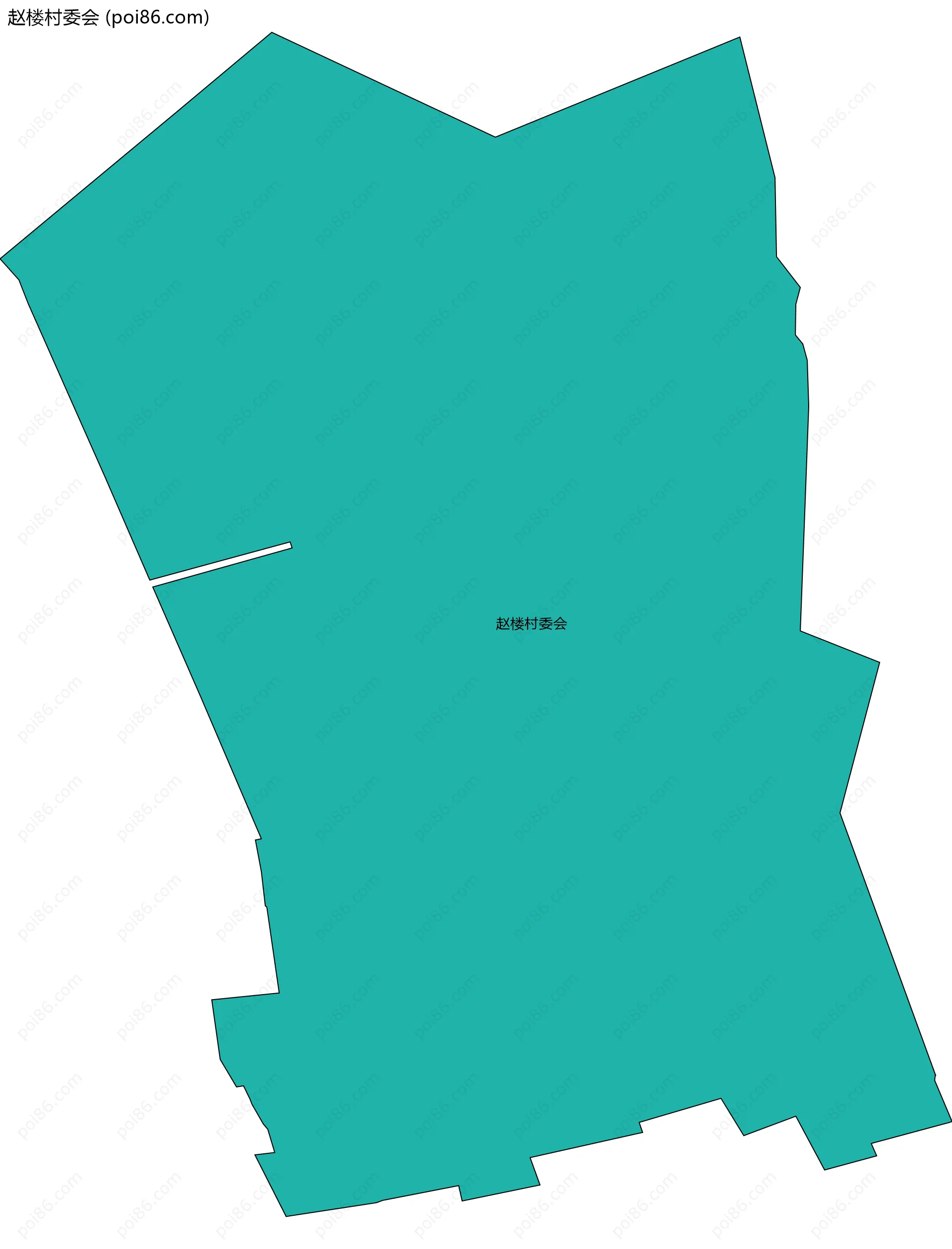 赵楼村委会边界地图